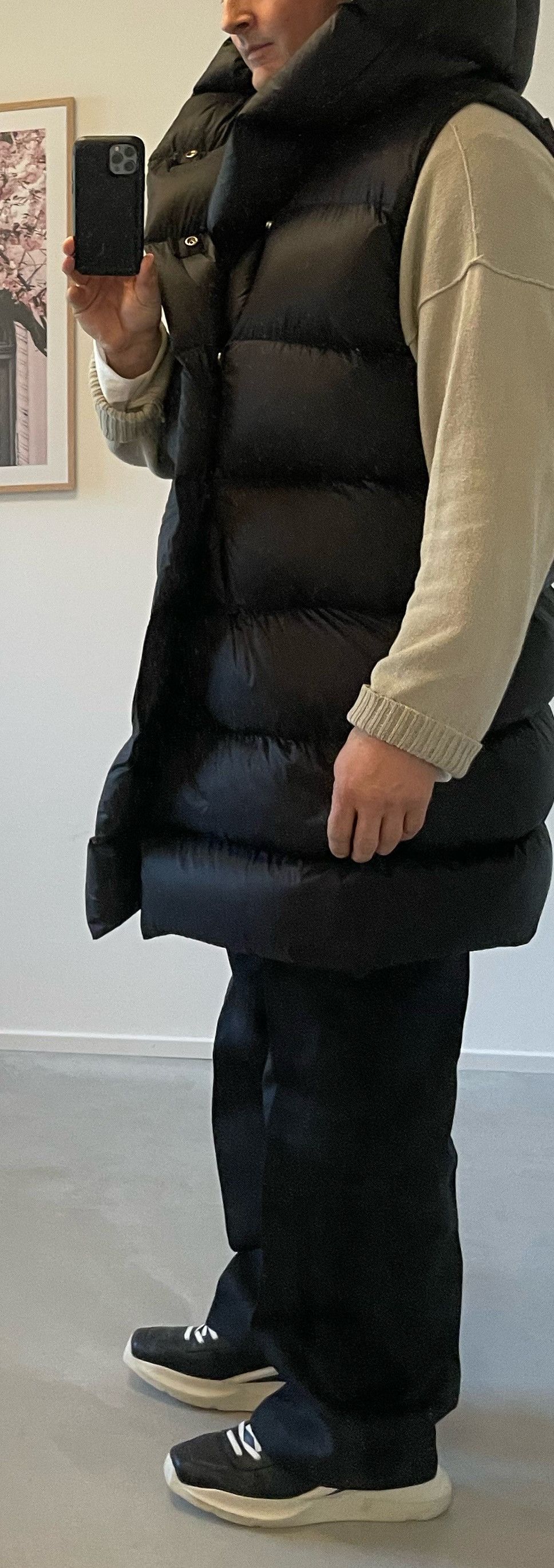 Rick Owens Luxor down vest jacket hooded liner size 50 Size US M / EU 48-50 / 2 - 8 Thumbnail