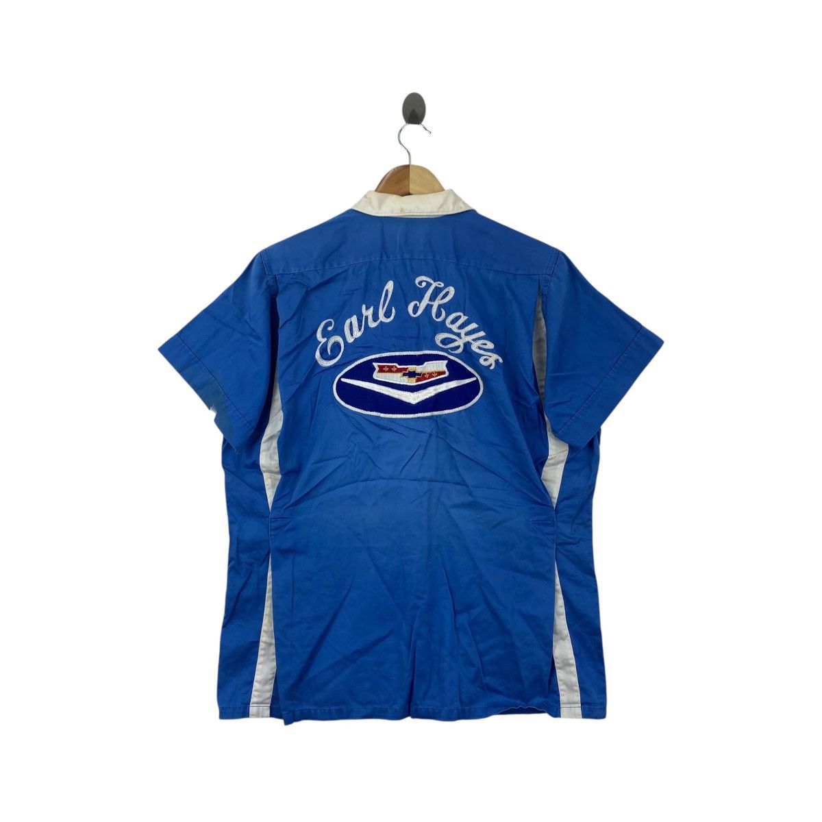 Vintage Vintage 70s Earl Hayes Chevrolet Bowling Shirt Pin Lord Tag Size US L / EU 52-54 / 3 - 1 Thumbnail