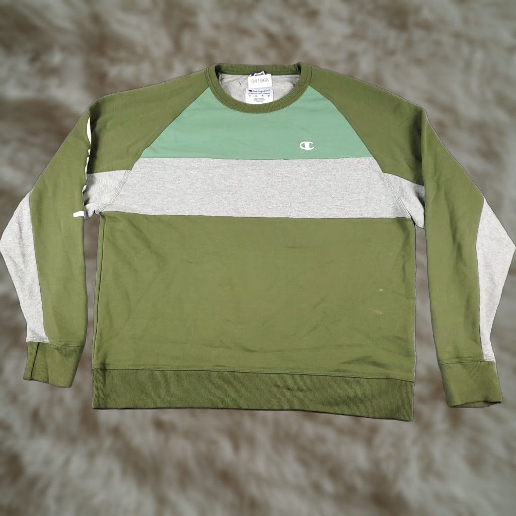 Champion Champion Green Crew Neck Pullover Sweater Mens XL Size US XL / EU 56 / 4 - 1 Thumbnail