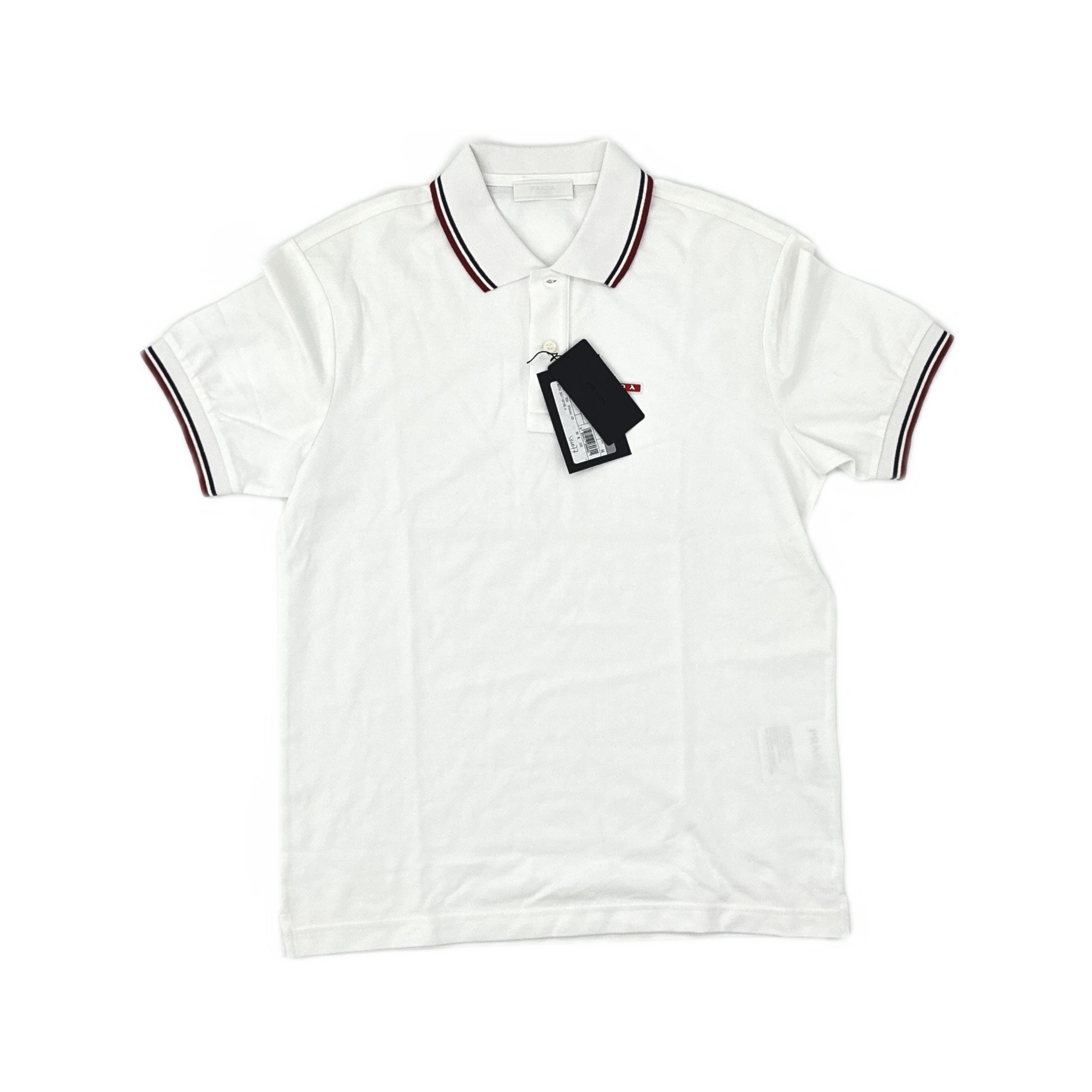 Prada Prada Striped Trim Polo Shirt Size M Size US M / EU 48-50 / 2 - 1 Thumbnail