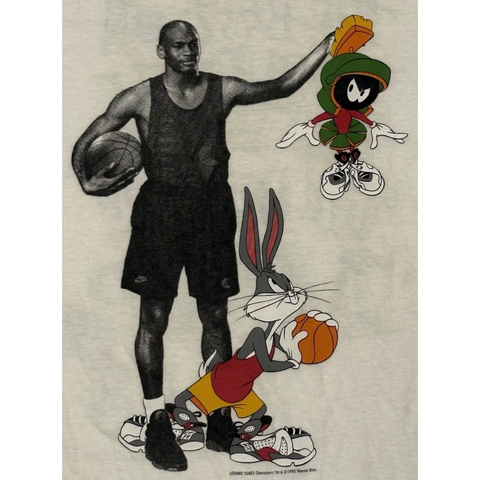 Nike VINTAGE Nike Best On Earth Shirt Large Michael Jordan Bulls Bugs 90s Mens Size US L / EU 52-54 / 3 - 3 Thumbnail