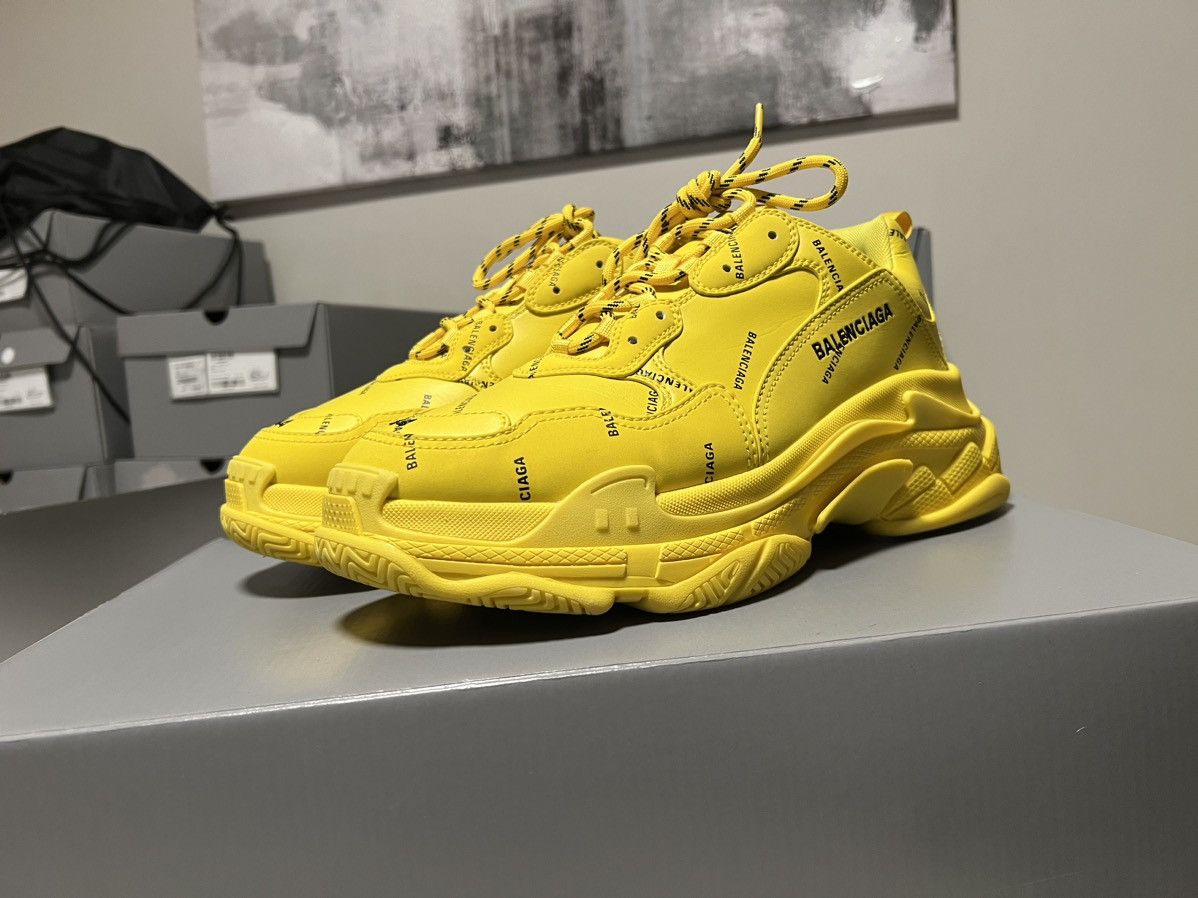 Balenciaga Balenciaga Triple S All Over Yellow (Discontinued) Size US 11 / EU 44 - 1 Thumbnail