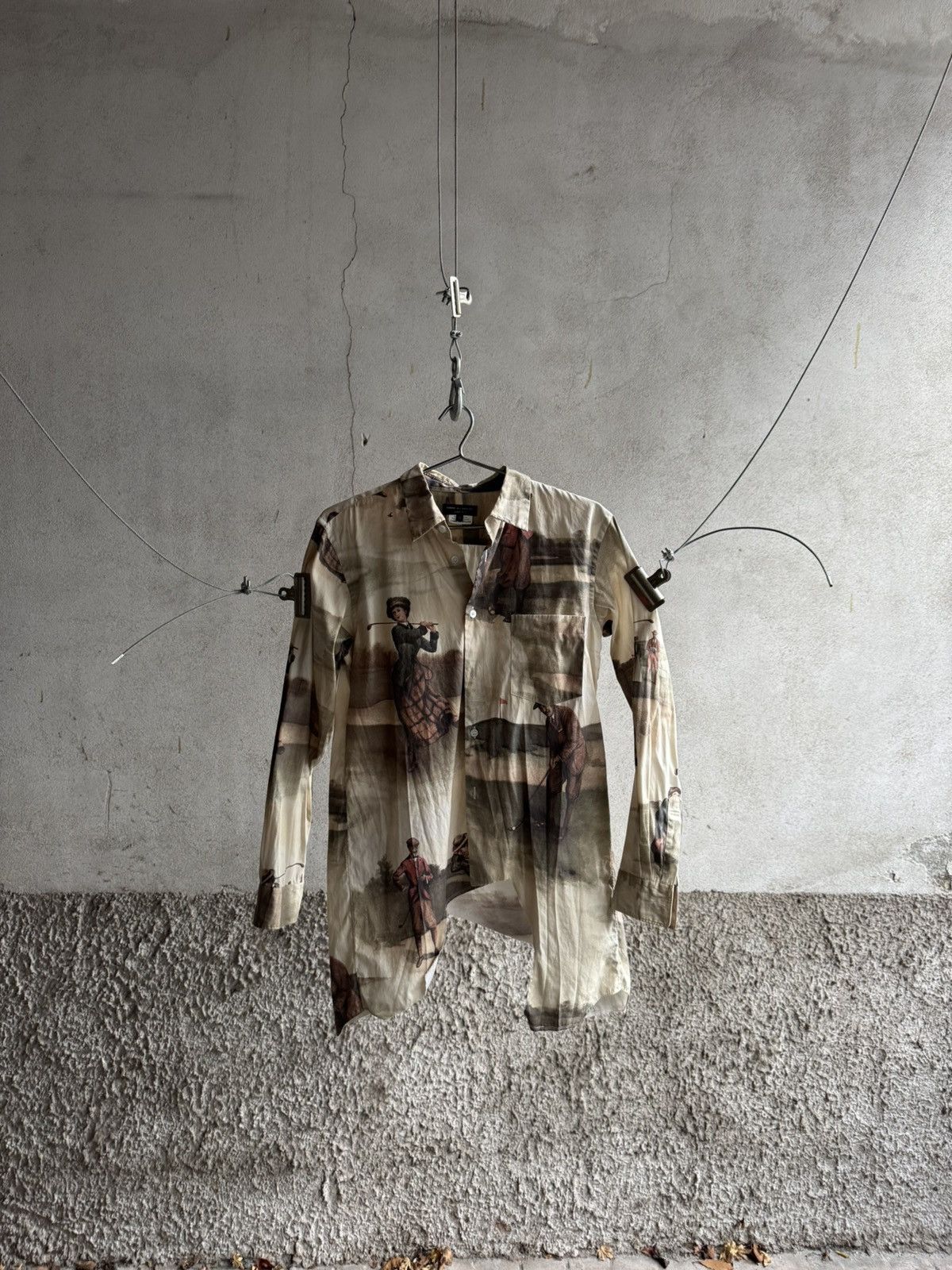 Comme des Garcons Homme Plus Comme Des Garcons Homme Plus asymmetric Cut Print shirt Size US XS / EU 42 / 0 - 3 Thumbnail