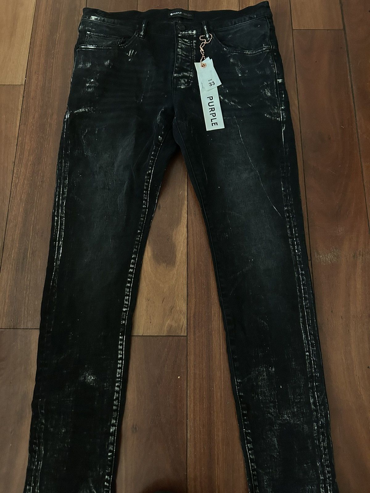 Image of P001 Black Purple Brand Jeans, Men's (Size 33)