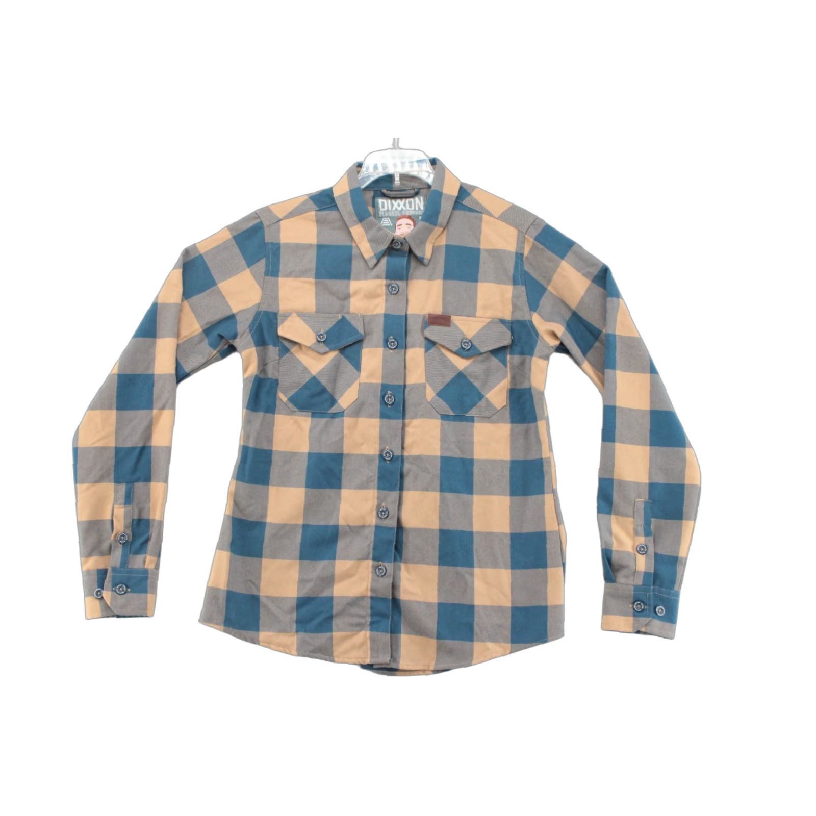 Vintage Dixxon Shirt Women's Medium Andar B Strong 2.0 Blue Tan Plaid Flannel Outdoors Size M / US 6-8 / IT 42-44 - 1 Thumbnail