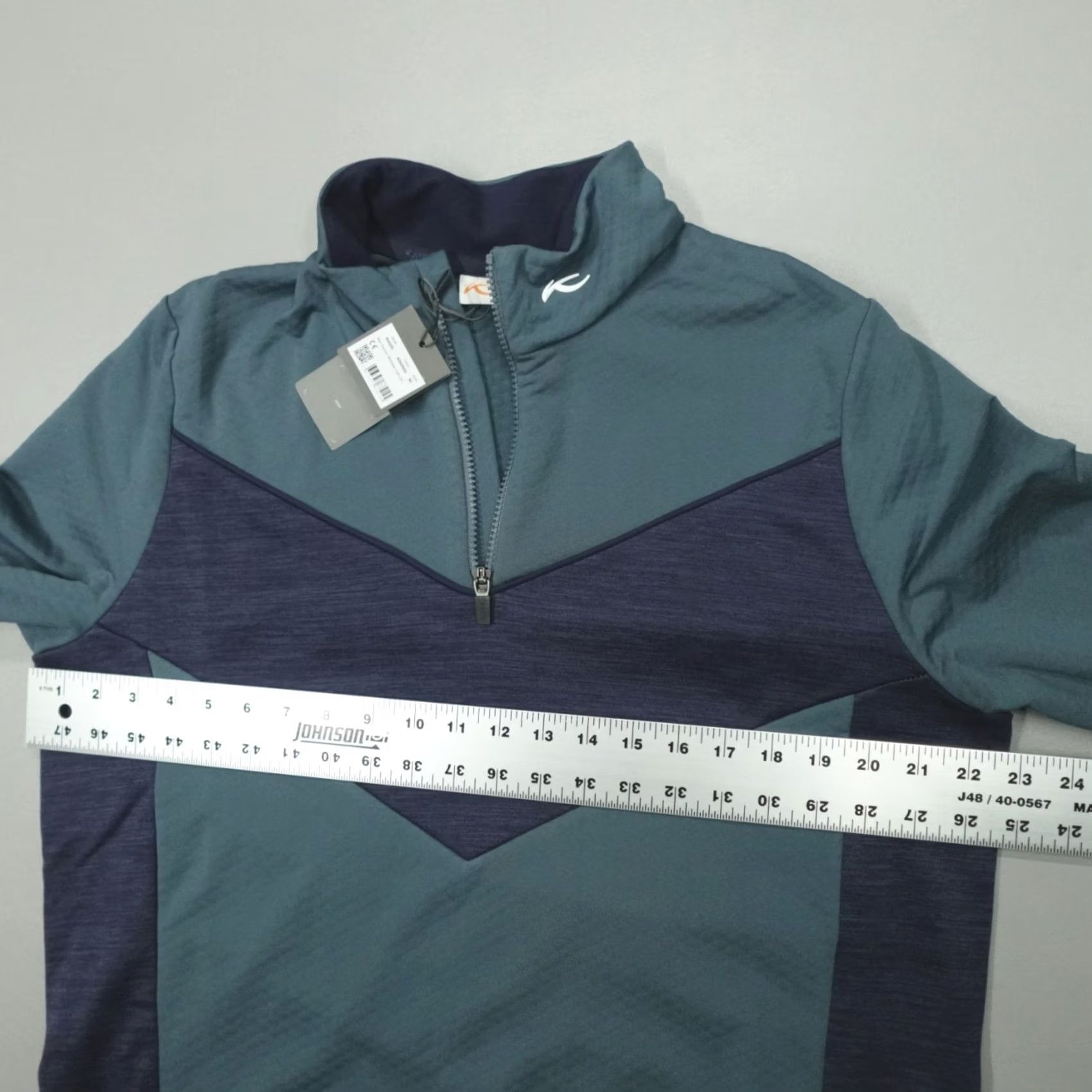 KJUS KJUS Damon Midlayer Half-Zip Men’s L 52 Blue Polyester Wool Golf Pullover Shirt Size US L / EU 52-54 / 3 - 7 Thumbnail