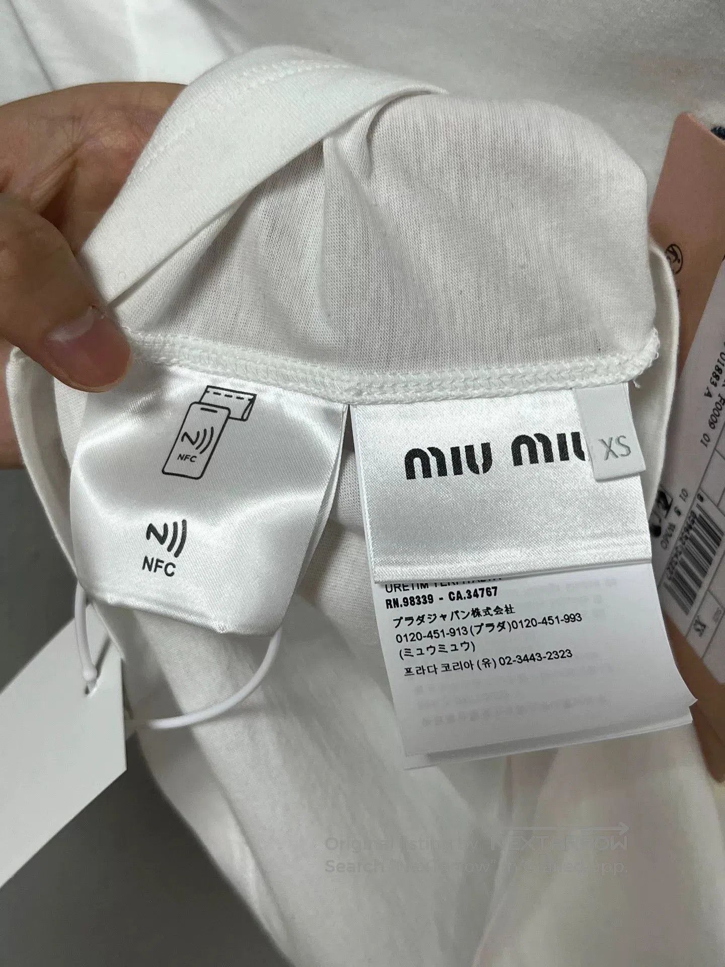 Miu Miu Miumiu Embroidered Logo Short-Sleeve. Size XS / US 0-2 / IT 36-38 - 4 Thumbnail