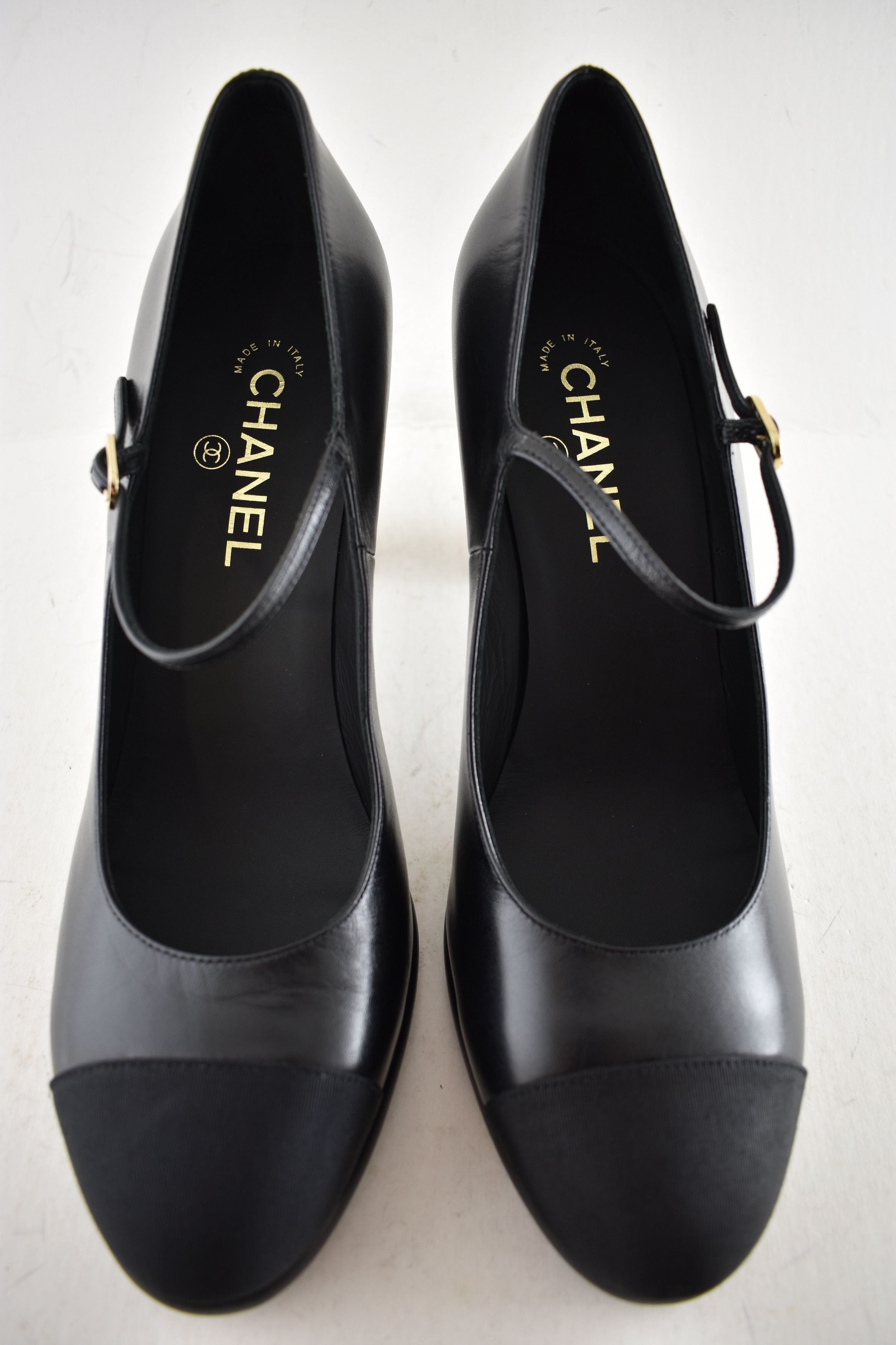 Chanel Chanel 24B CC Logo Ankle Strap Block Heel Platform Pumps 41 Size US 11 / IT 41 - 7 Thumbnail