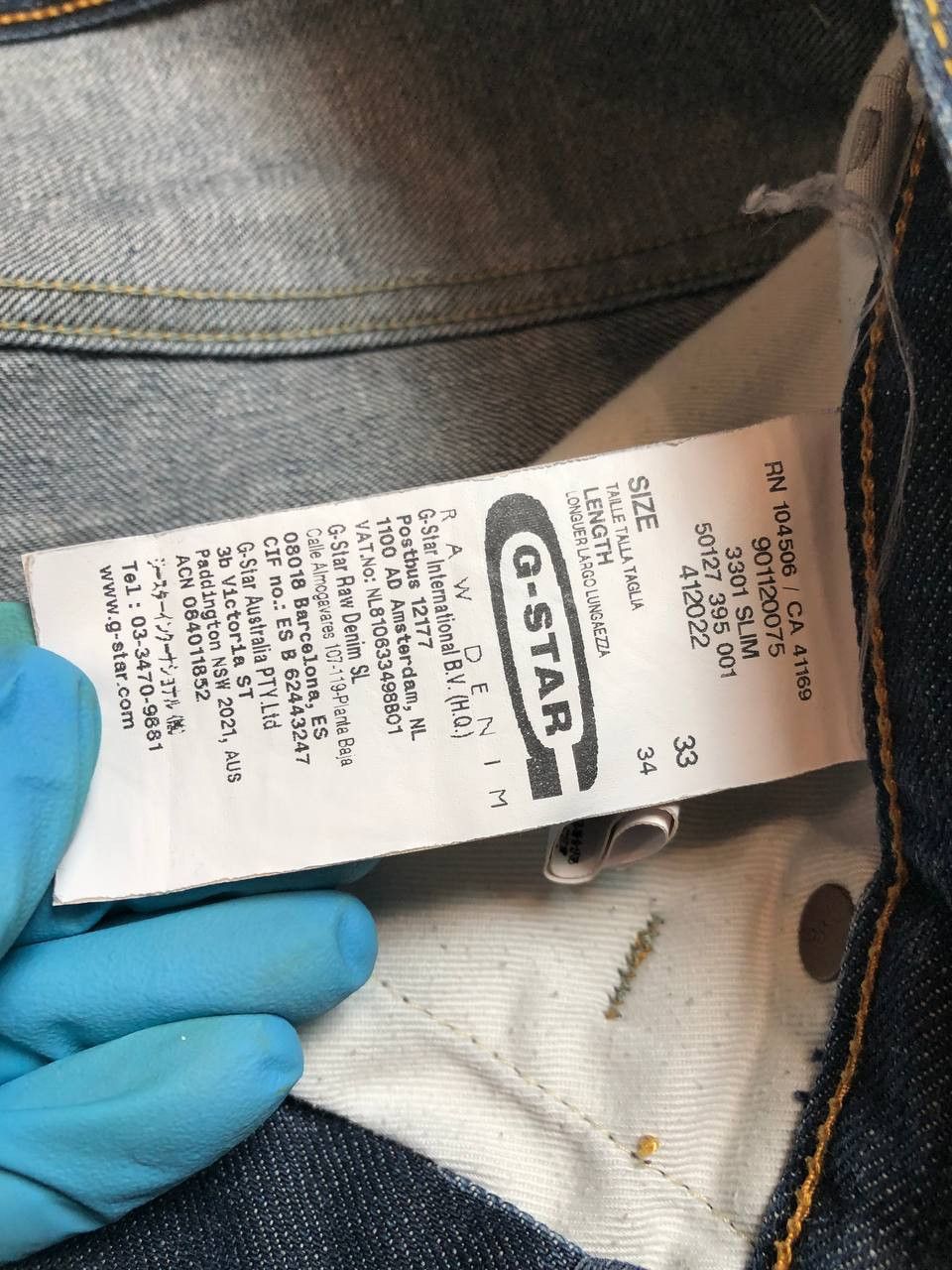 G-Star Vintage G-Star Raw 3301 skinny jeans Y2K logo streetwear Size US 33 - 3 Thumbnail