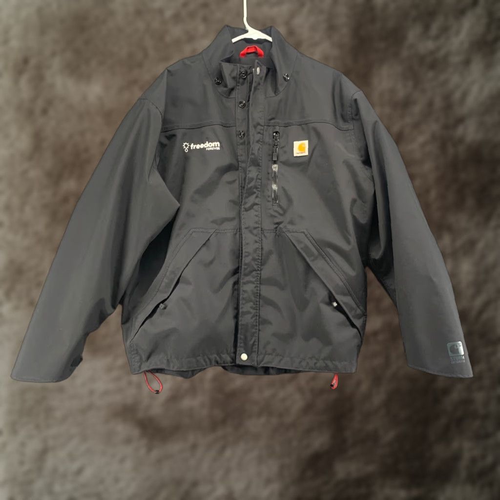 Carhartt Carhartt Jacket Mens Large Regular Black Button Up Lined Windbreaker Raincoat Size US L / EU 52-54 / 3 - 1 Thumbnail