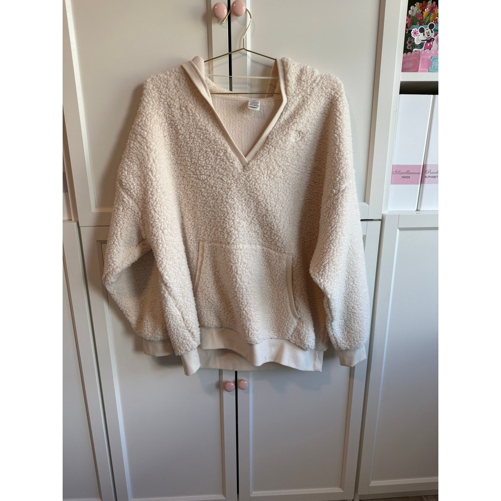 Victoria's Secret PINK Victorias Secret Off White Hoodie Women Fleece L - E003 Size L / US 10 / IT 46 - 3 Thumbnail
