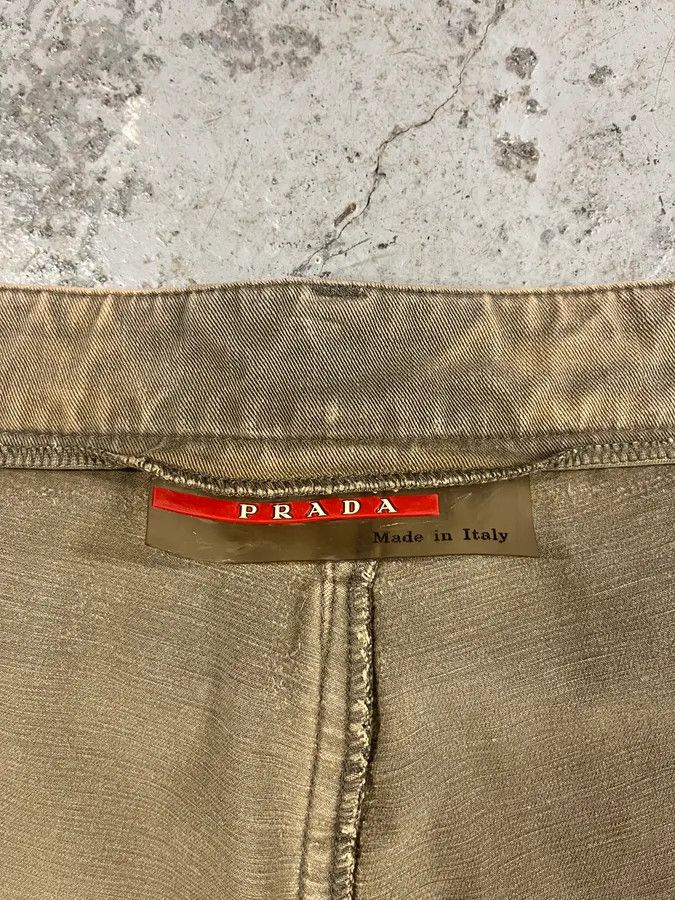 Prada × Vintage 2000s Prada Linea Rossa Beige Pants Size US 33 - 11 Thumbnail