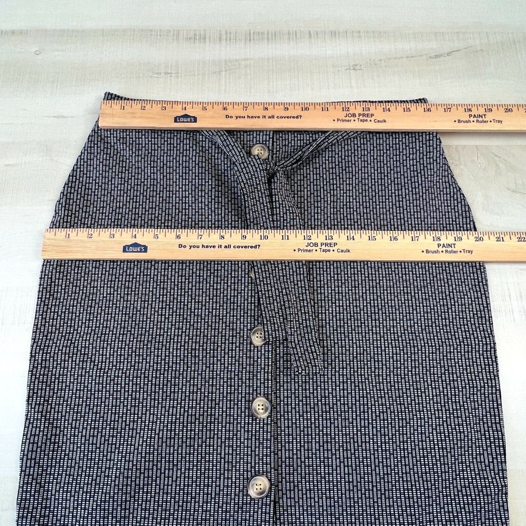 Vintage Meg & Margot Womens Skirt Large Black Pencil Straight Pull On Elastic Waist Tie Front Front Tie Knee Length All Seasons Casual Size 36" / US 14 / IT 50 - 7 Thumbnail