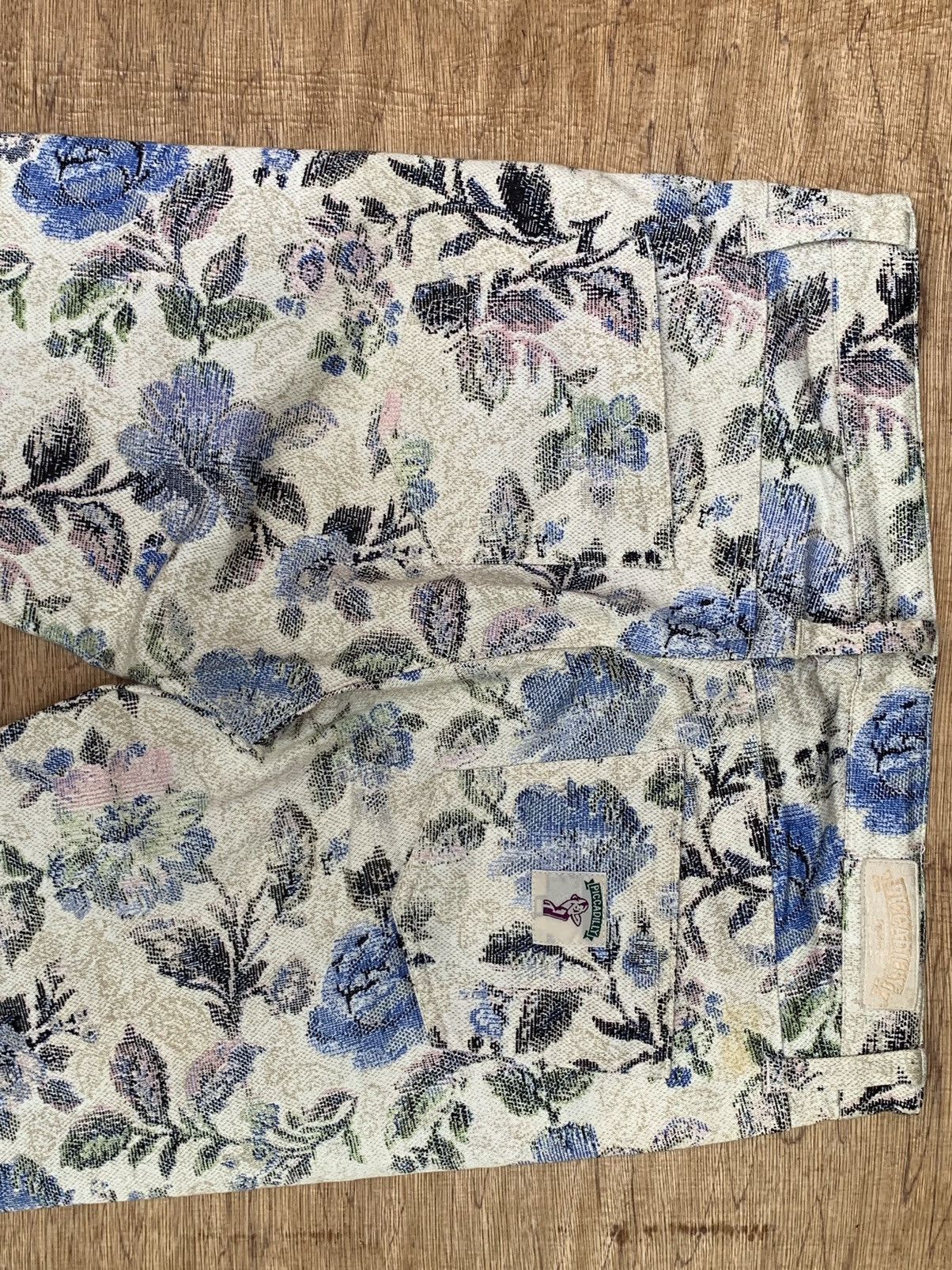 Japanese Brand × Vintage Piccadilly Paris Flowers Full Printed Skinny Streching Pants Size 28" / US 6 / IT 42 - 13 Thumbnail