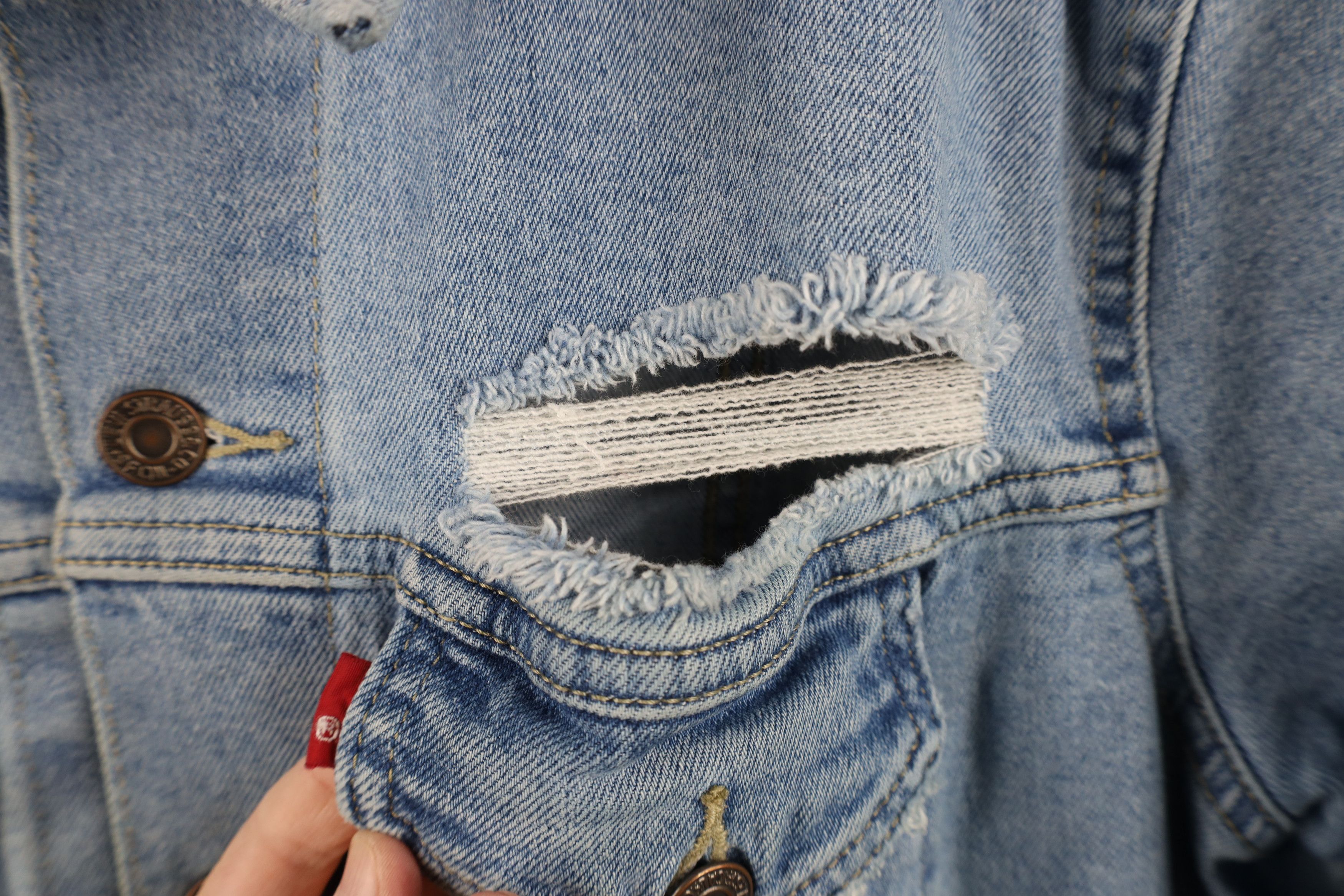 Levi's Vintage Y2K Levis Stretch Denim Jean Trucker Jacket Blue Size XL / US 12-14 / IT 48-50 - 5 Thumbnail