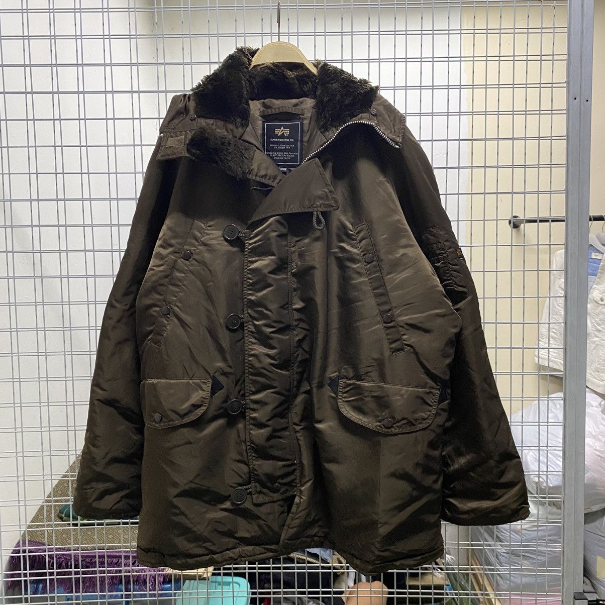 Alpha Industries × Vintage VINTAGE‼️Alpha Industries Parka Extreme Cold Weather N-3B (N) Size US XL / EU 56 / 4 - 1 Thumbnail