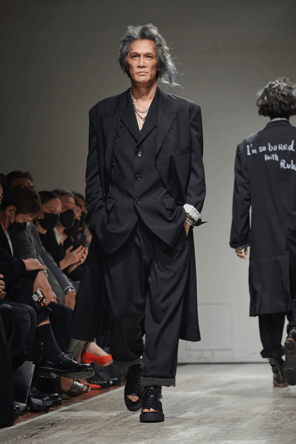 Yohji Yamamoto Yohji Yamamoto Pour Homme SS23 Runway I-SWITCH Blazer Size US L / EU 52-54 / 3 - 4 Thumbnail