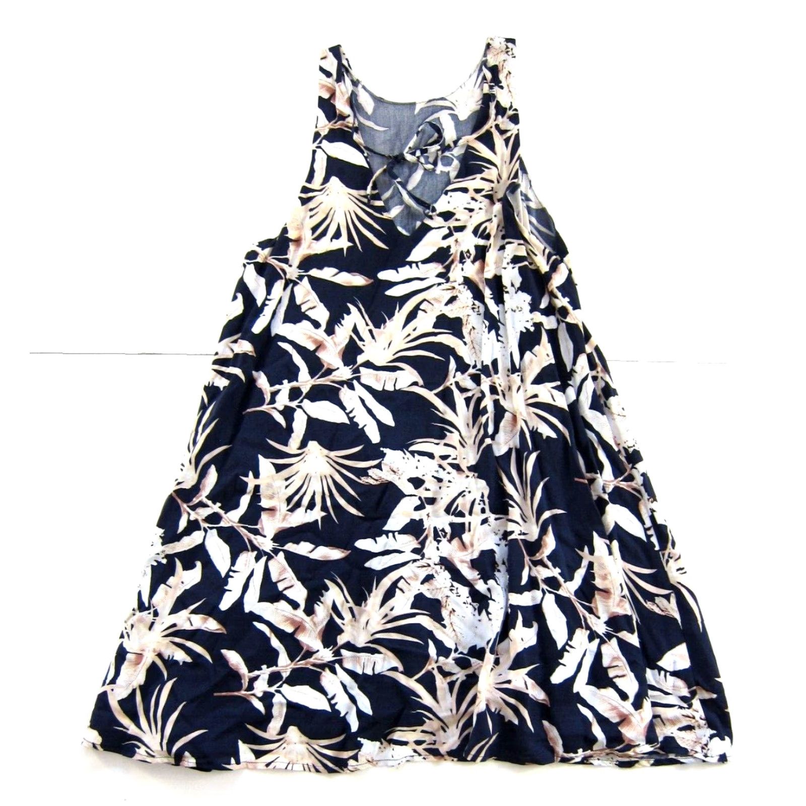 Vintage Dress Forum Los Angeles California Rayon Blue Floral Tank Sun Dress Medium Size M / US 6-8 / IT 42-44 - 2 Thumbnail