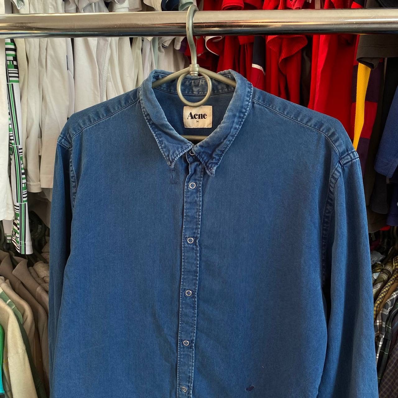 Acne Studios Luxury Acne Studios small logo denim designer shirt Size US M / EU 48-50 / 2 - 2 Thumbnail