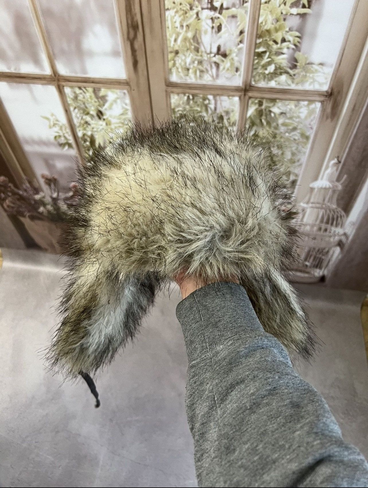 Japanese Brand × Vintage Avant-Garde Fur Fuzzy Y2k Ushanka Hat Size ONE SIZE - 2 Thumbnail