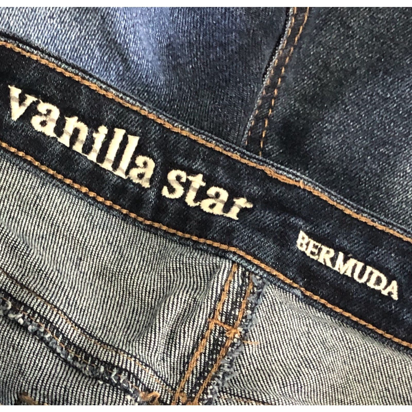 Denime VINTAGE Vanilla sky Bermuda shirt 5 distressed denim button fly 24”W Y2K 90s Womens Size 27" / US 4 / IT 40 - 3 Thumbnail