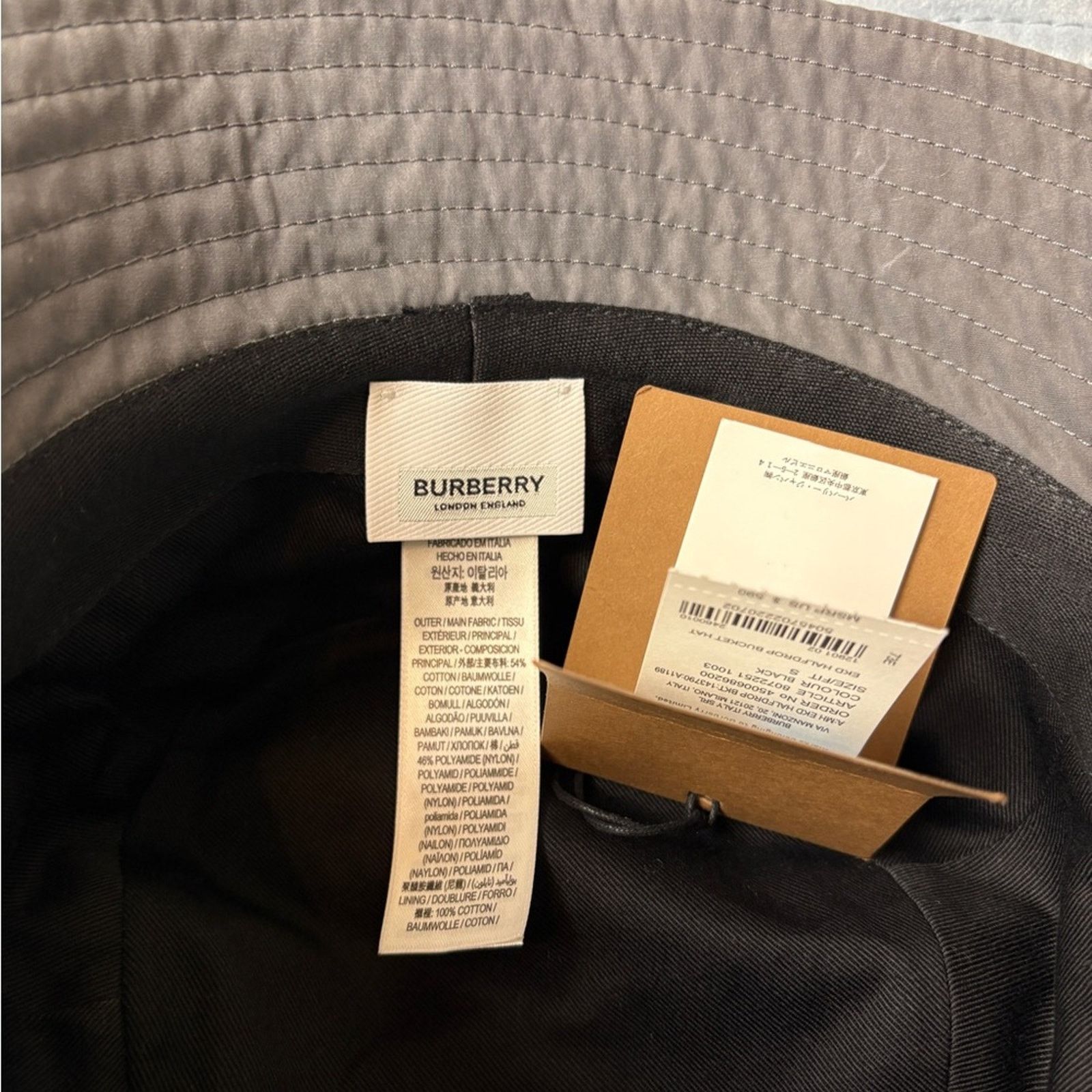 Burberry Burberry EKD Technical Cotton Bucket Hat NWT S Size ONE SIZE - 5 Thumbnail