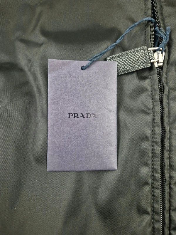 Prada Prada Men's Black Re-Nylon Full Zip Bomber Jacket Size L Size US L / EU 52-54 / 3 - 5 Thumbnail