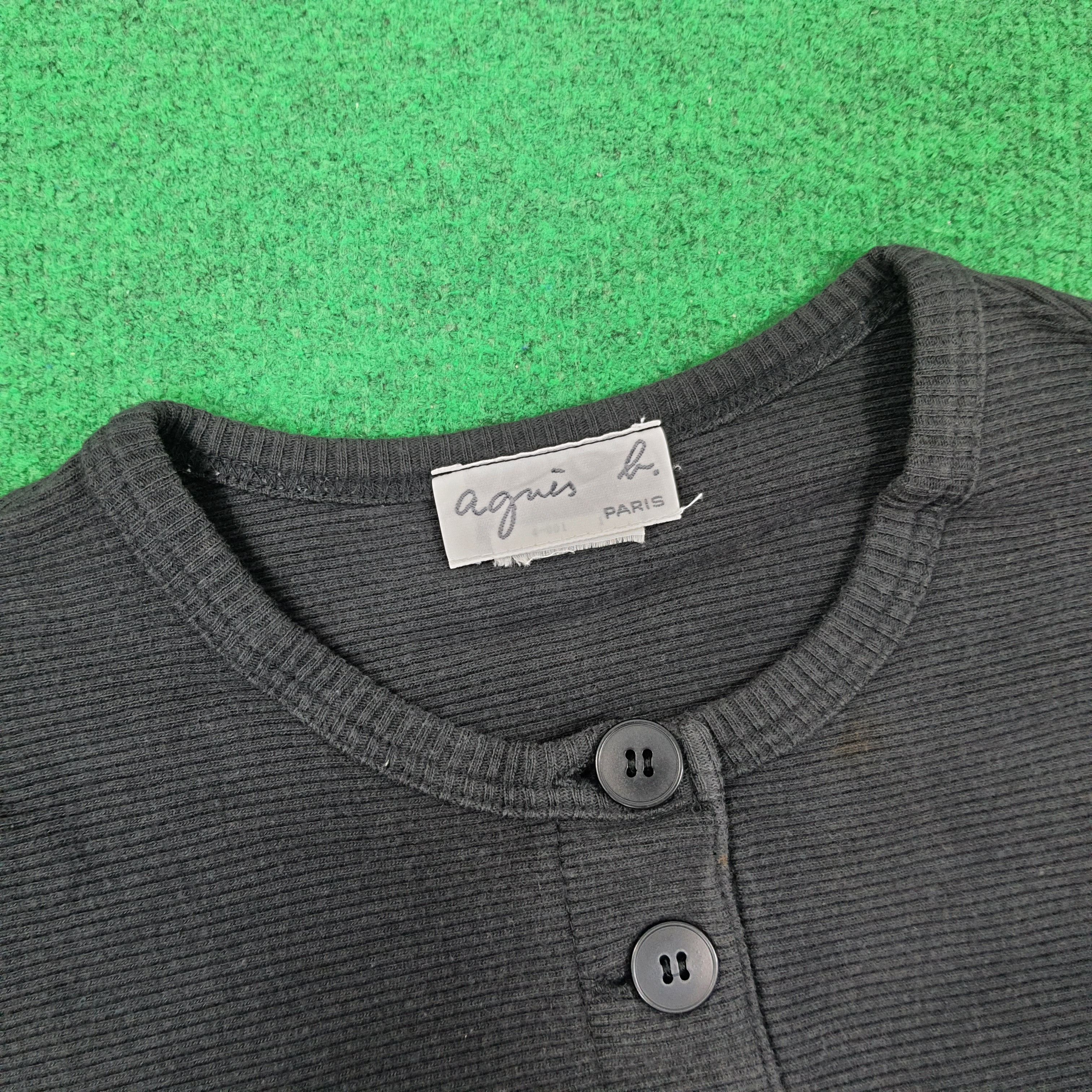 agnes b. Vintage Agnes b. Paris Button Up Crop Top Shirt C239N16 Size S / US 4 / IT 40 - 4 Thumbnail
