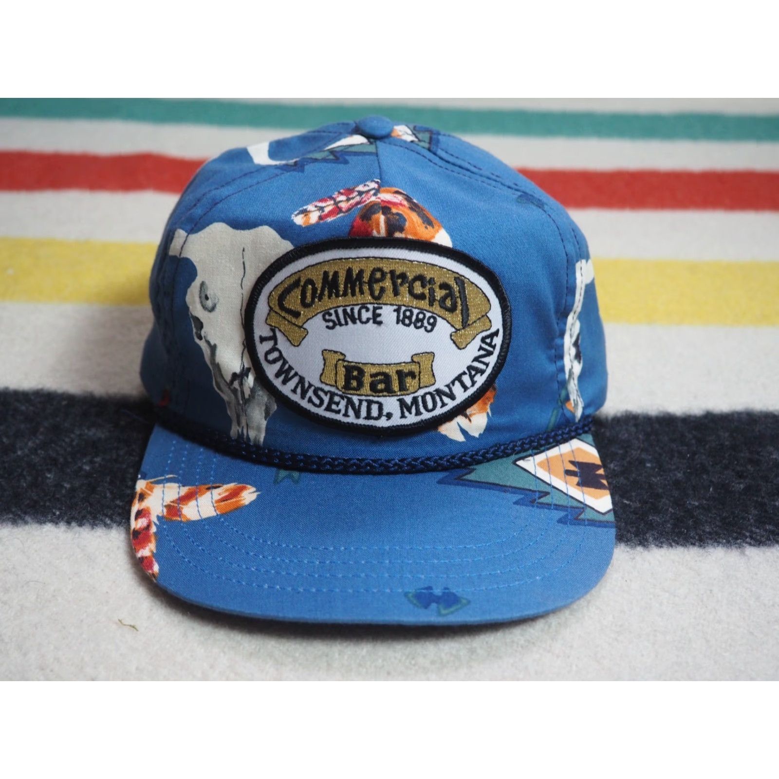 Vintage VINTAGE Jan-Bar Western Aztec USA Made Trucker Hat Cap Mens Adjust XS? Size ONE SIZE - 2 Thumbnail