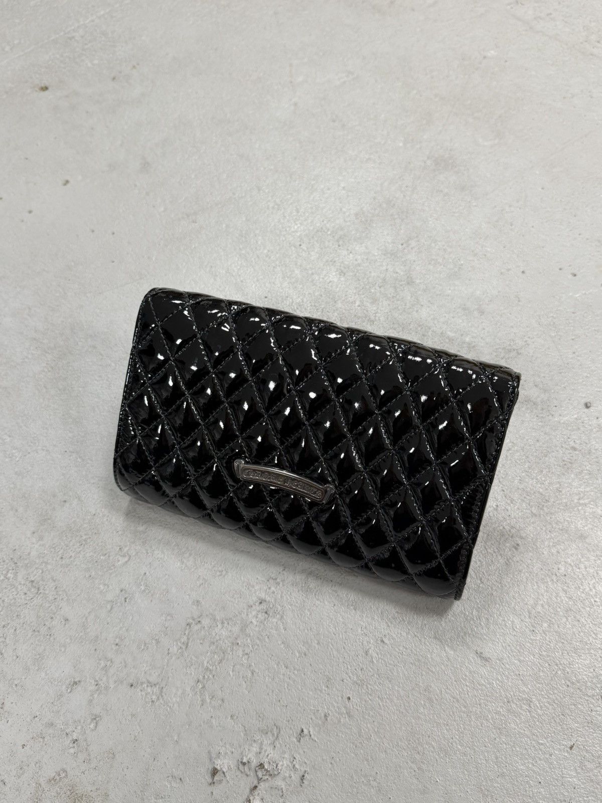 Chrome Hearts Chrome Hearts Plus Patent Leather Wallet Clutch Bag Black Size ONE SIZE - 3 Thumbnail