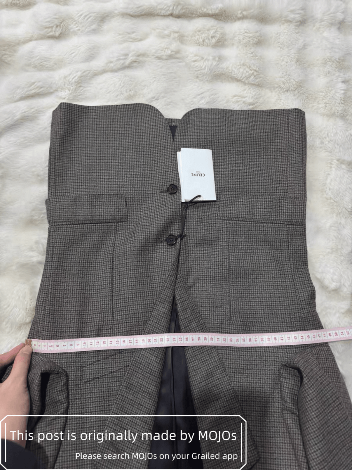 Celine Sz 46 Celine Small Hound Tooth Blazer Jacket mojos132726 Size US S / EU 44-46 / 1 - 7 Thumbnail