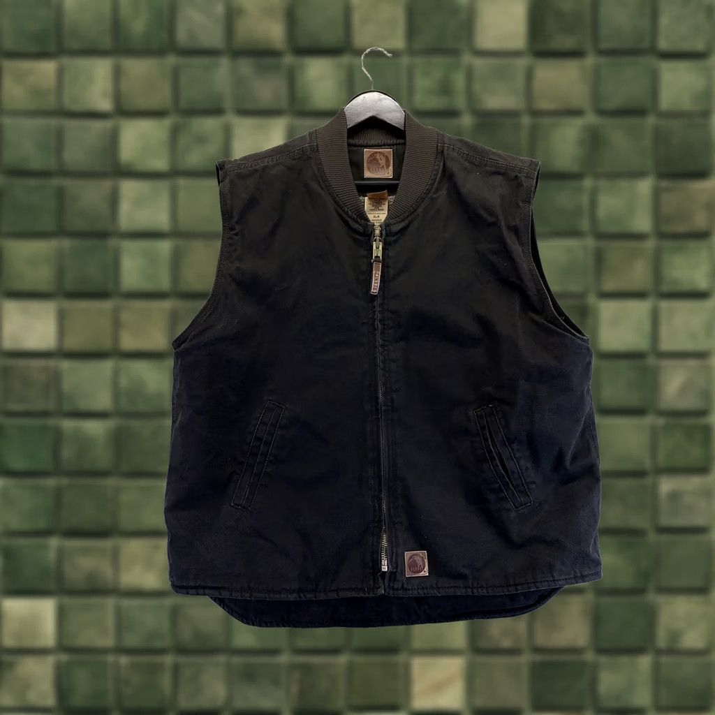 Vintage VINTAGE Berne Green Canvas Sherpa Fleece Lined Vest Mens XL Distressed Weathered Casual Size US XL / EU 56 / 4 - 1 Thumbnail