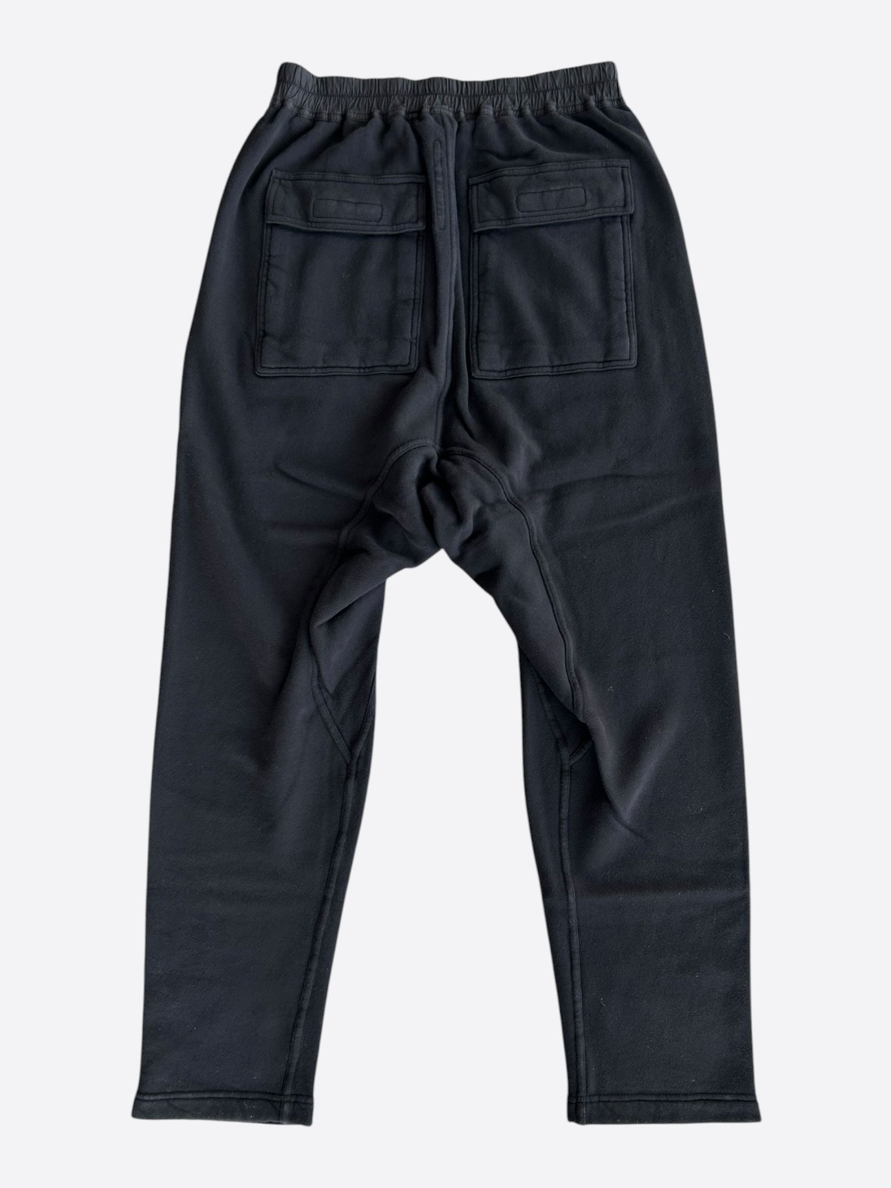 Rick Owens Rick Owens Black Cargo Drawstrings Jogger Pants Size US 34 / EU 50 - 2 Thumbnail
