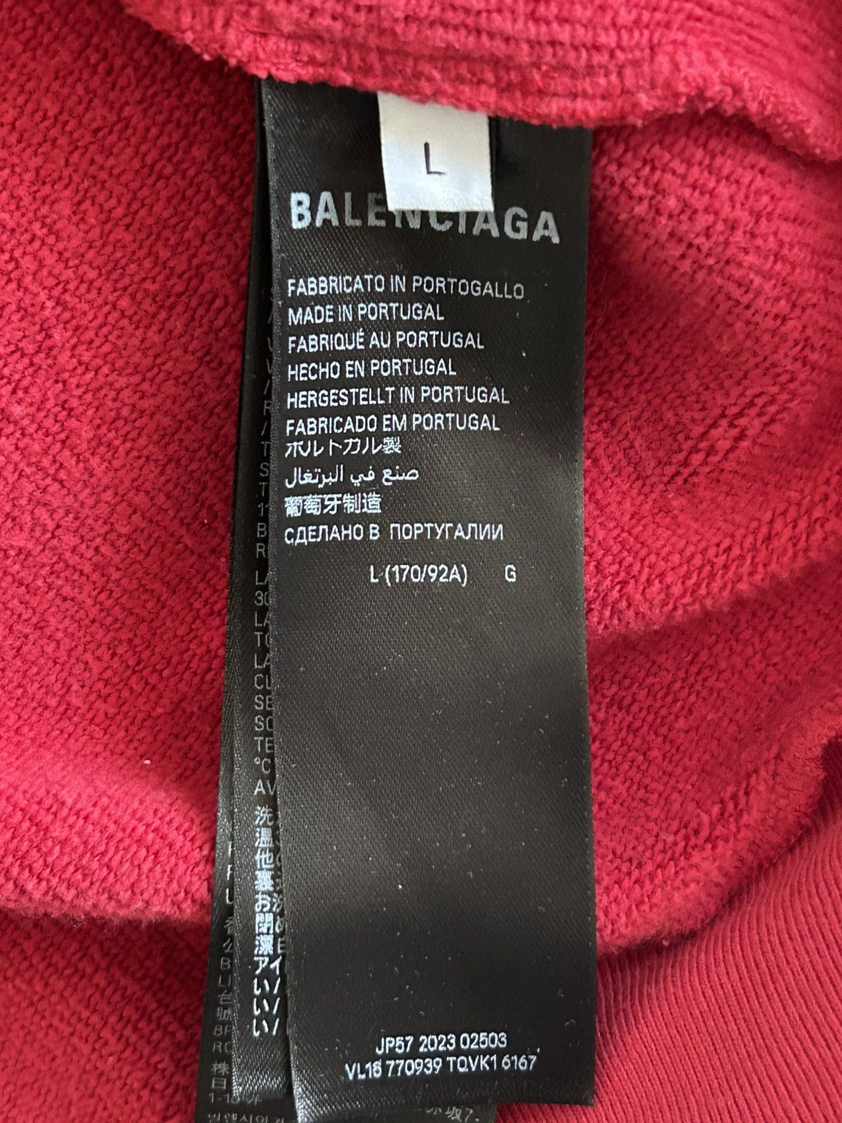 Balenciaga Balenciaga Red Tattoo Zip Hoodie Size US L / EU 52-54 / 3 - 6 Thumbnail