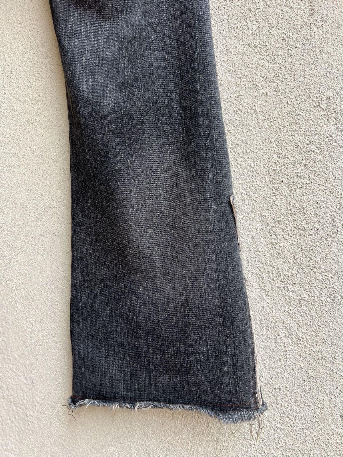Vintage VTG Patrick Cox Wannabe Fade Black Denim Flare Jeans Size US 31 - 17 Thumbnail