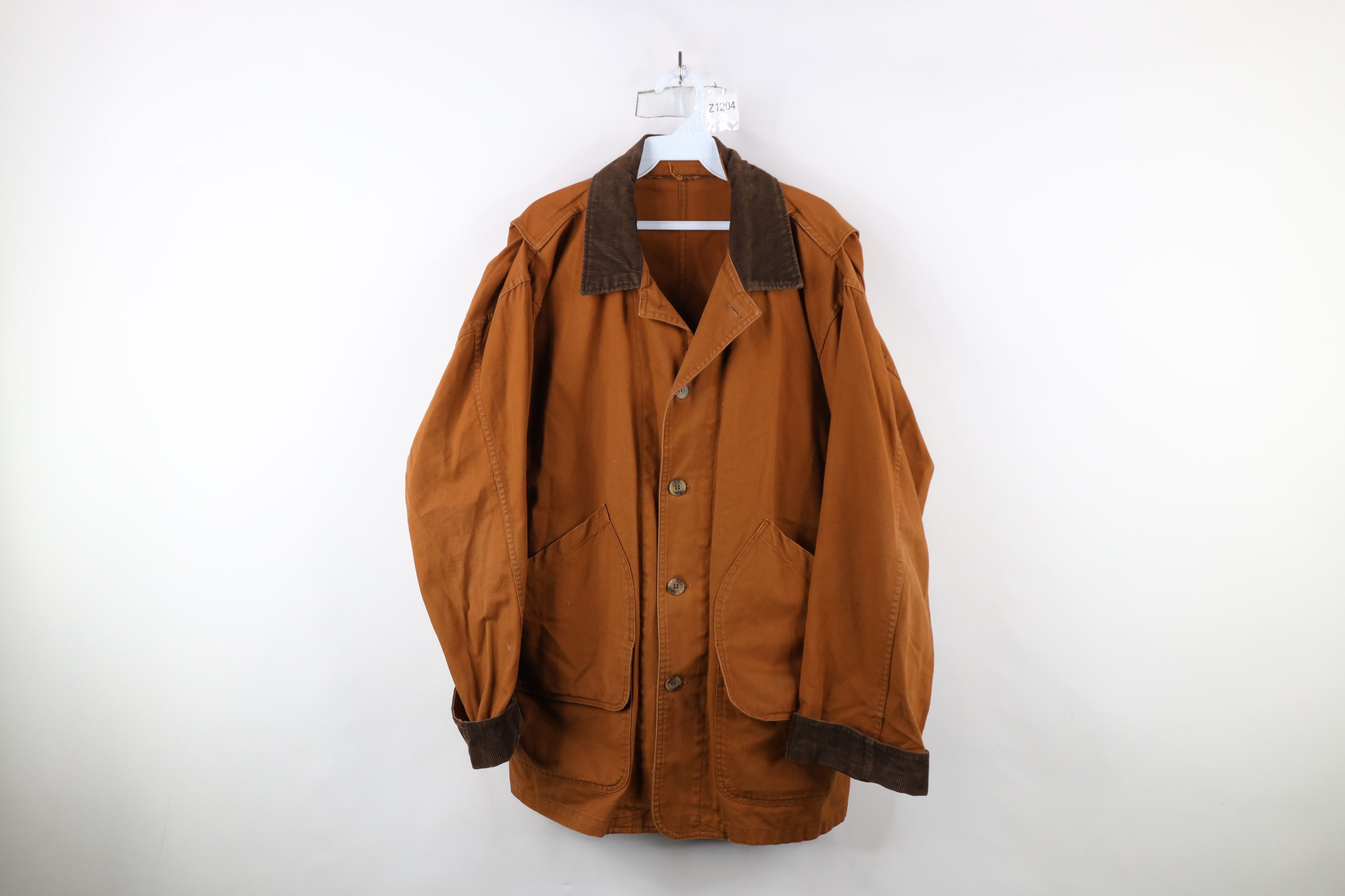 Vintage Vintage 90s Streetwear Corduroy Canvas Chore Barn Jacket Size US XXL / EU 58 / 5 - 1 Thumbnail
