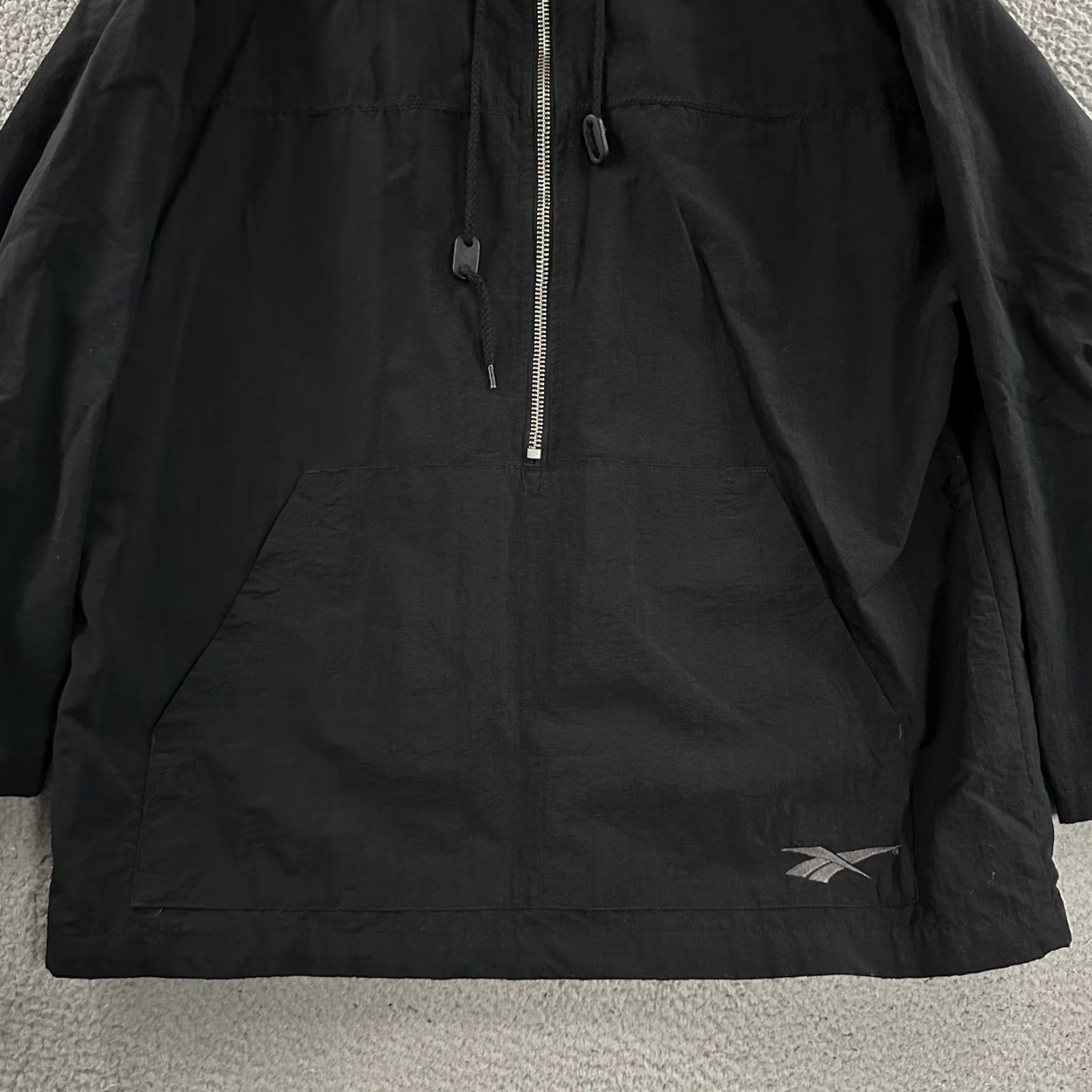 Reebok VINTAGE Reebok Jacket Windbreaker Mens Black Size S Half Zip 100% Nylon Size US S / EU 44-46 / 1 - 5 Thumbnail