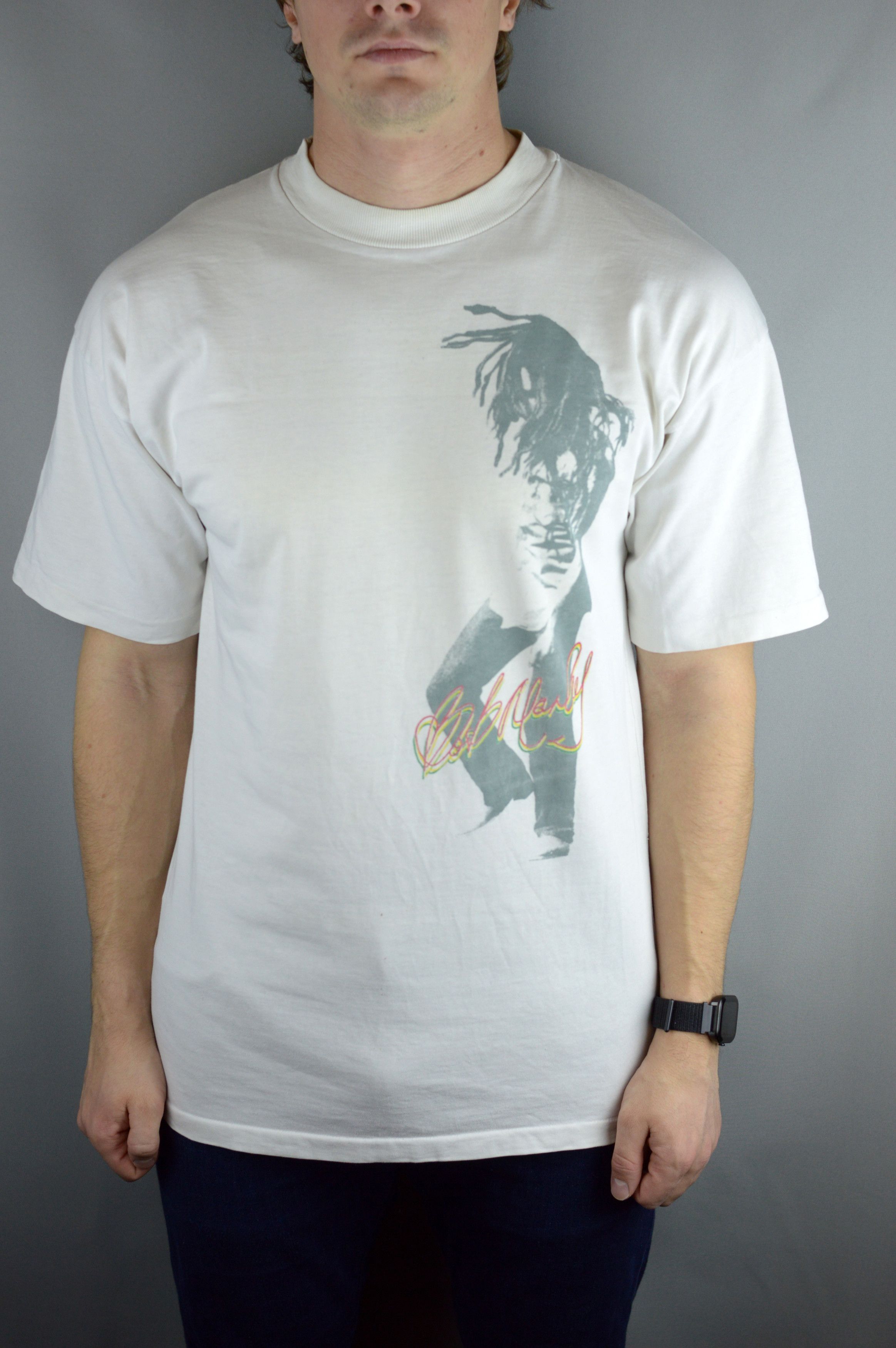 Bob Marley × Vintage Vintage Bob Marley Exodus 90s t shirt Size US XL / EU 56 / 4 - 2 Thumbnail
