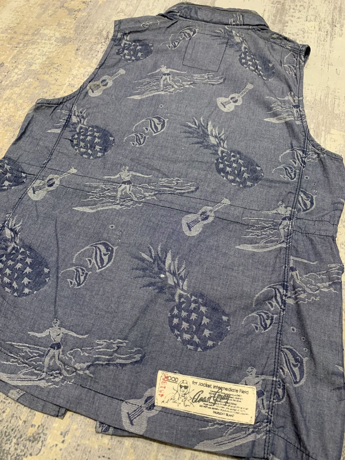 Japanese Brand Japanese Brand Hawaiian Motif Outdoor Hooded Vest Size US S / EU 44-46 / 1 - 7 Thumbnail