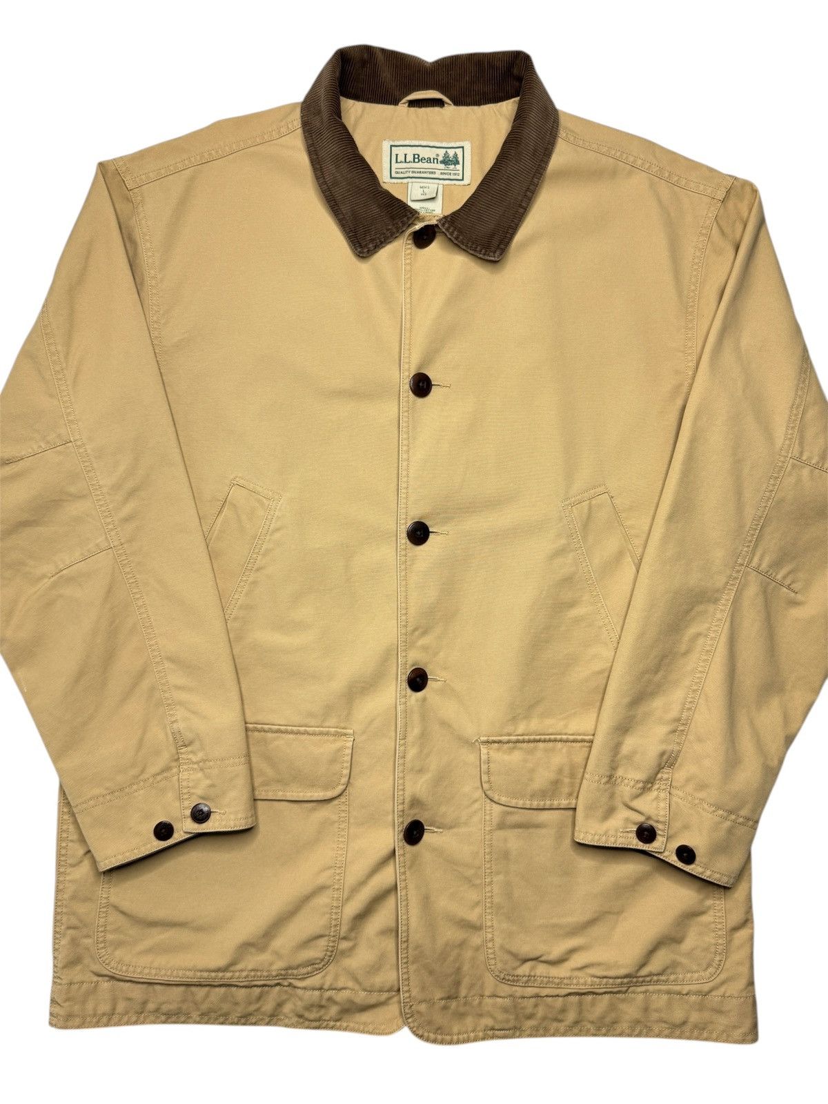 L.L. Bean LL Bean Tan Brown Corduroy Chore Jacket Coat Size US L / EU 52-54 / 3 - 2 Thumbnail