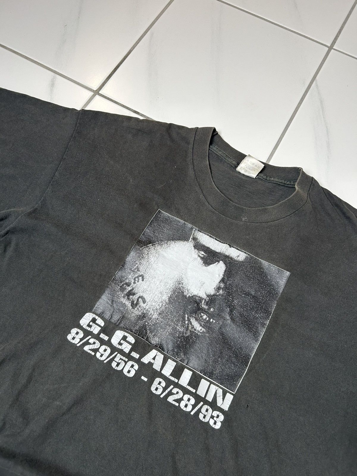 Fruit Of The Loom Rare Archive GG Allin R.I.P T shirt 1993 Fruit OF The Loom Size US XL / EU 56 / 4 - 4 Thumbnail