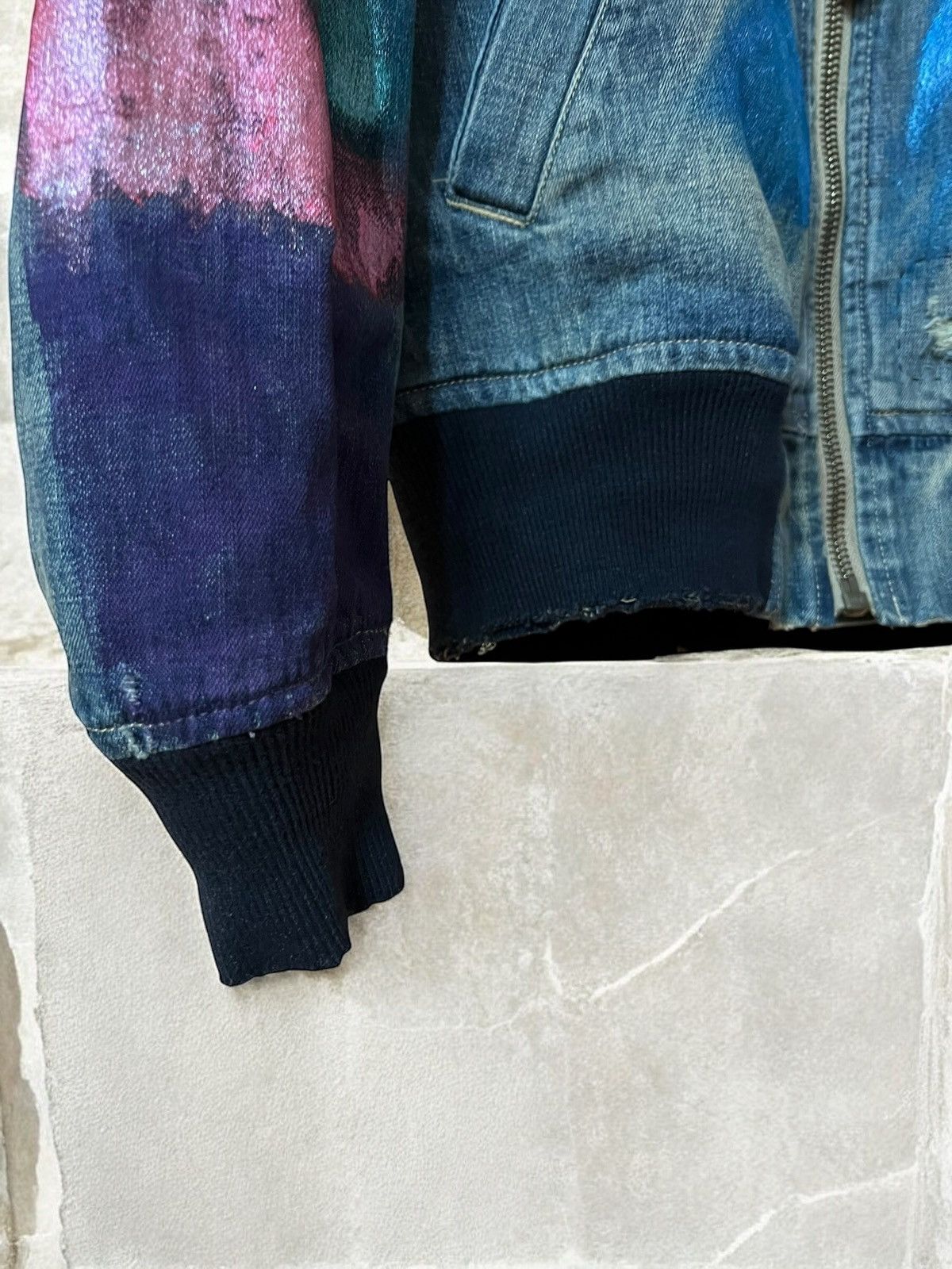 Denim & Supply Ralph Lauren × Polo Ralph Lauren × Vintage DENIM & SUPPLY RALPH LAUREN Denim Bomber jacket ma1 painted Size US M / EU 48-50 / 2 - 10 Thumbnail