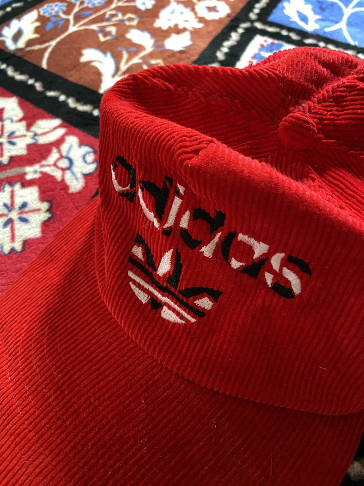 Adidas Vintage 80s Adidas Corduroy Snapback Hat Size ONE SIZE - 2 Thumbnail