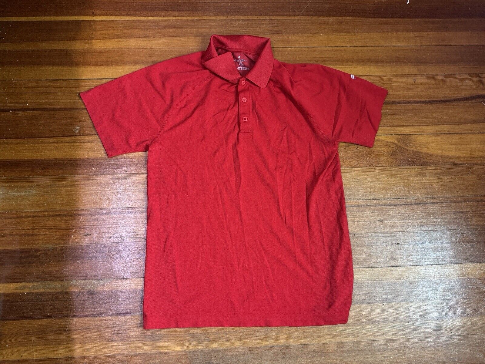 Fabletics Fabletics Training Day Polo Shirt Red Breathable Men Medium Size US M / EU 48-50 / 2 - 2 Thumbnail