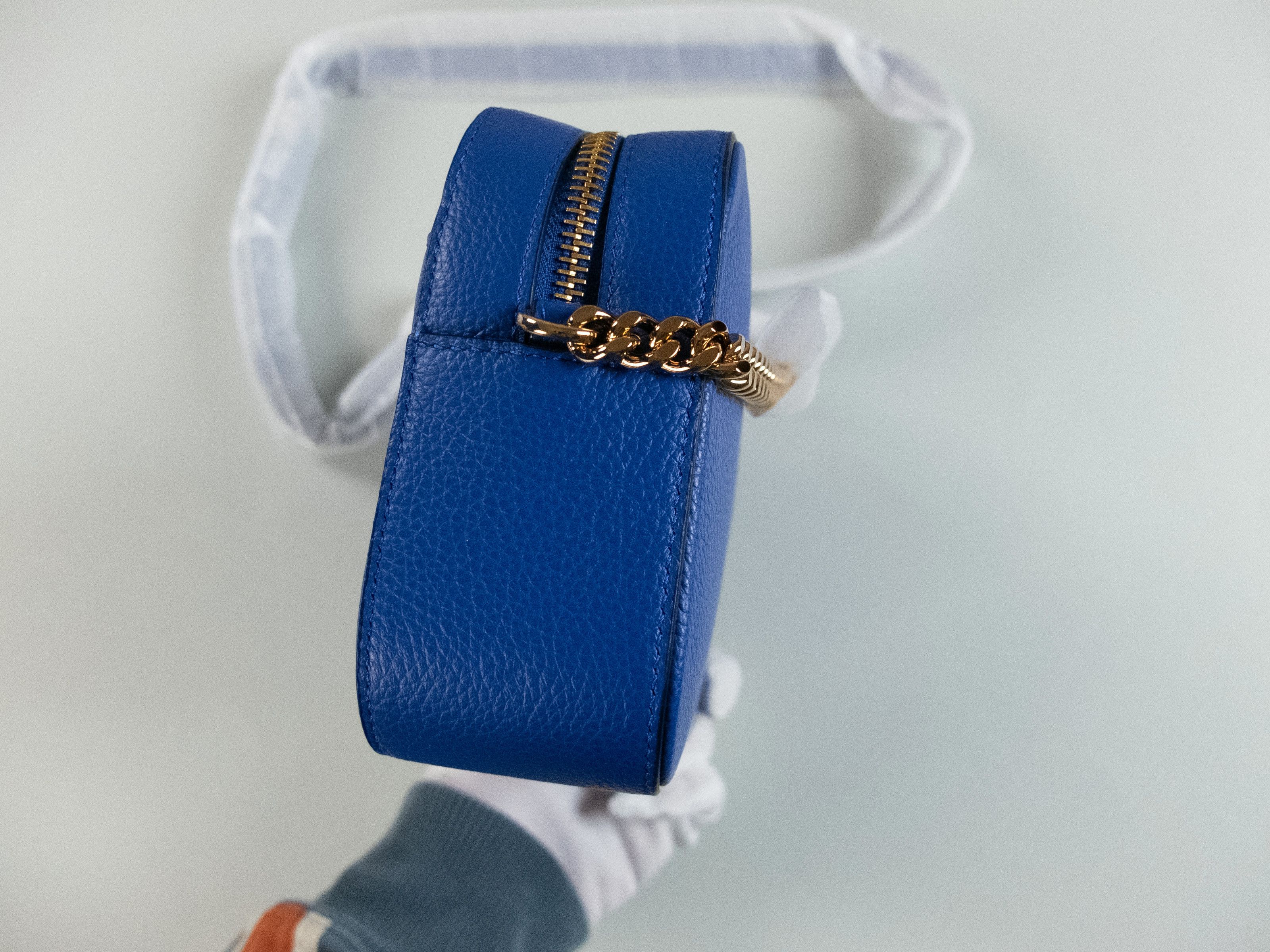 Versace VERSACE Virtus blue barocco V leather crossbody camera bag Size ONE SIZE - 6 Thumbnail