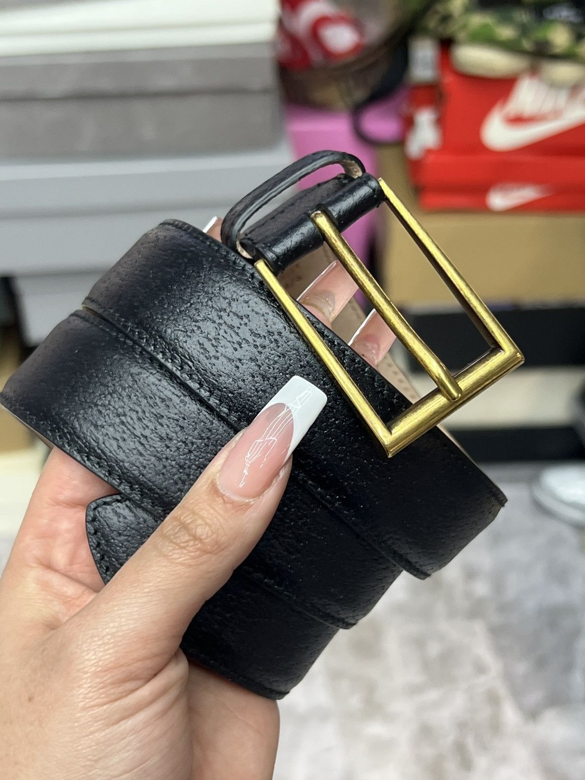 Gucci Gucci Plain Belt Size ONE SIZE - 2 Thumbnail
