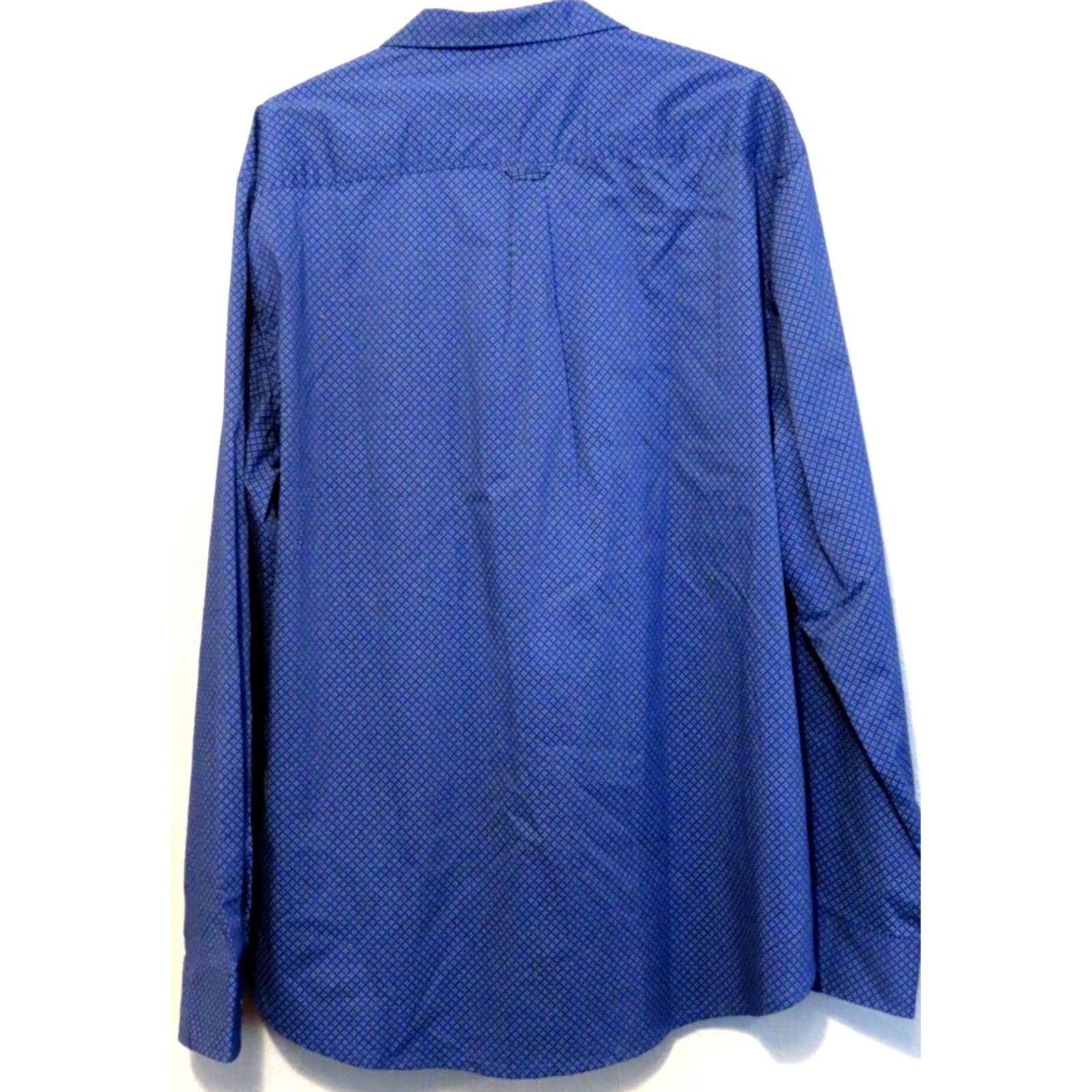 Kenneth Cole Kenneth Cole Shirt Men's XL Blue with Gray Trim Button Up Long Sleeve Collared Dress Shirt Regular Fit Size US XL / EU 56 / 4 - 6 Thumbnail