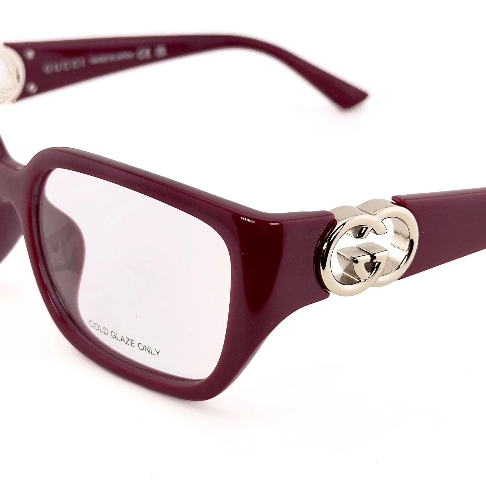 Gucci GUCCI GG1694O 1694 Burgundy Geometric Unisex Eyeglasses 003 Size ONE SIZE - 8 Thumbnail