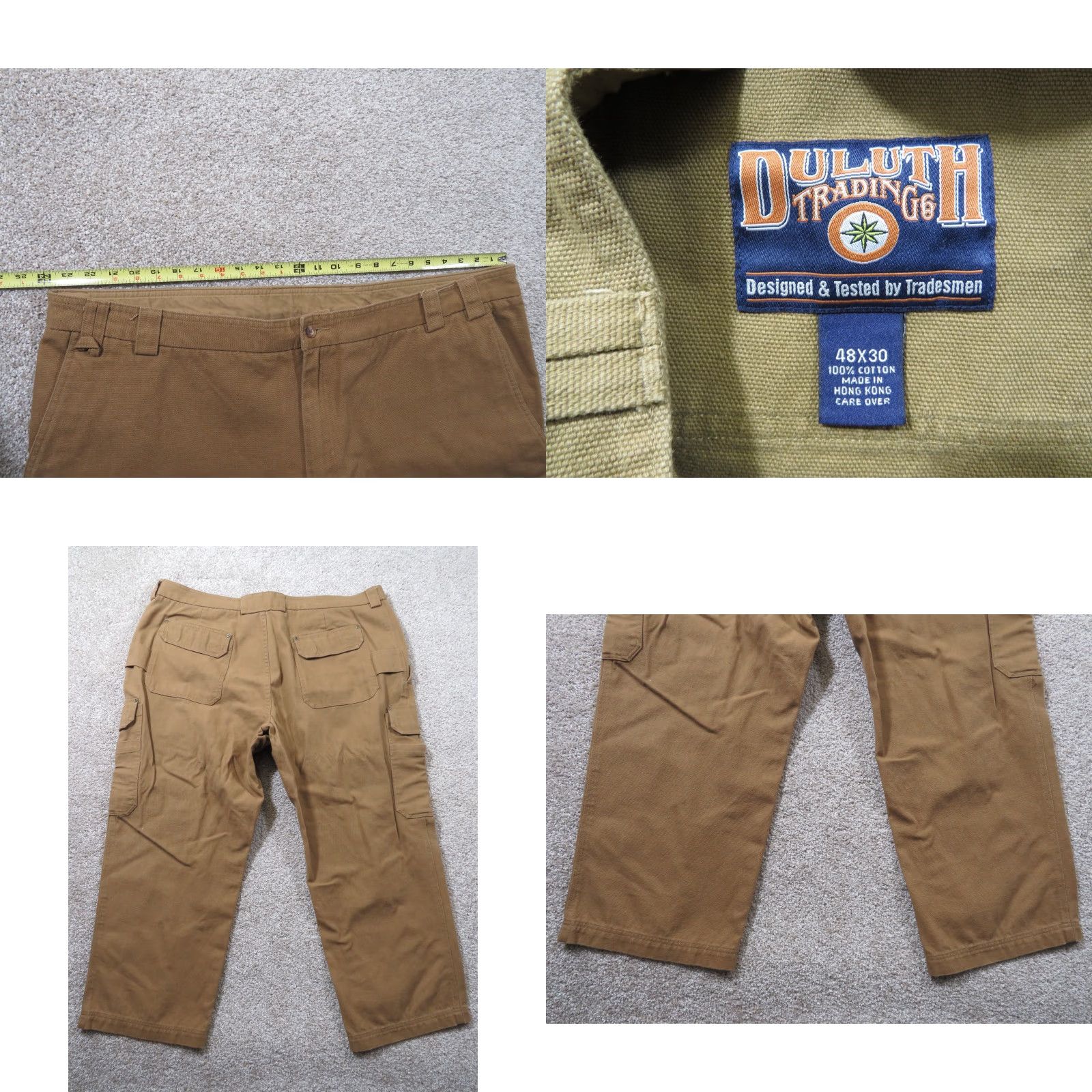 Duluth Trading Company Duluth Trading Co Pants Mens 48x29 Brown Cargo Relaxed Fit Duck Canvas Workwear Pants Mens Brown Cargo 48x29 Size US 32 / EU 48 - 8 Thumbnail