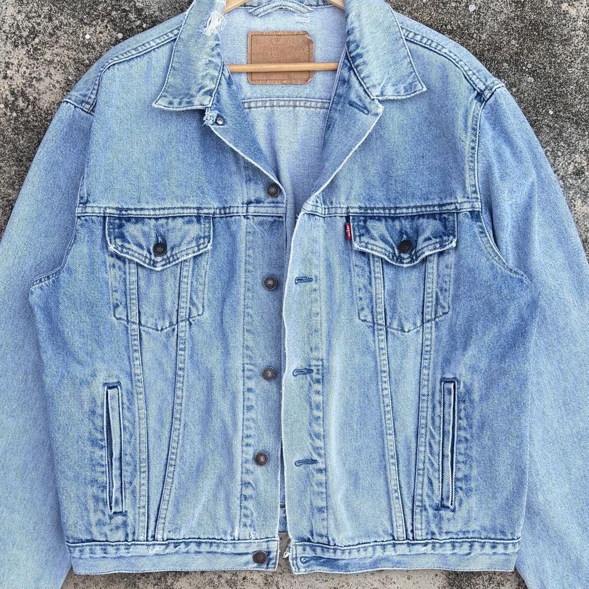 Levi's 🔥Limited🔥Vintage 80s Levis Distressed Trucker Denim Jacket Size US XL / EU 56 / 4 - 2 Thumbnail